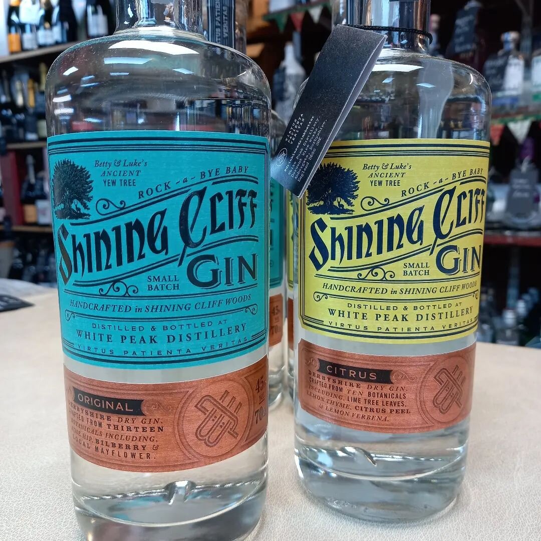 New Gin hitting the shelves in time for the weekend; @whitepeakdistillery Shining Cliff Original and Citrus gins now in stock here at Portland Sale and @goytwines (Hale and Marple won't be left out for long, promise!)