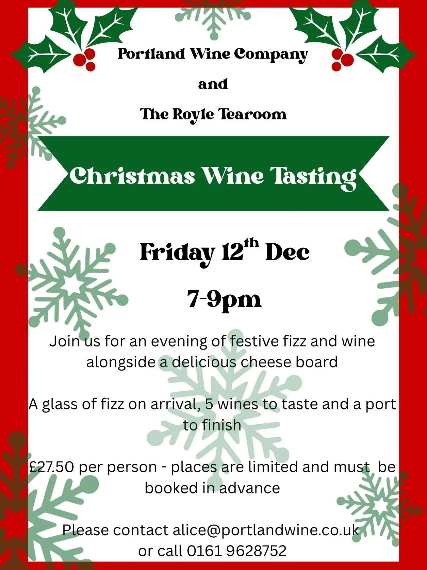 Another date for your diary!

We're back at The Royle Tearoom for what promises to be another great evening of wine and delicious food alongside.

Places are selling quickly, so don't hang about if you're joining us for this one!