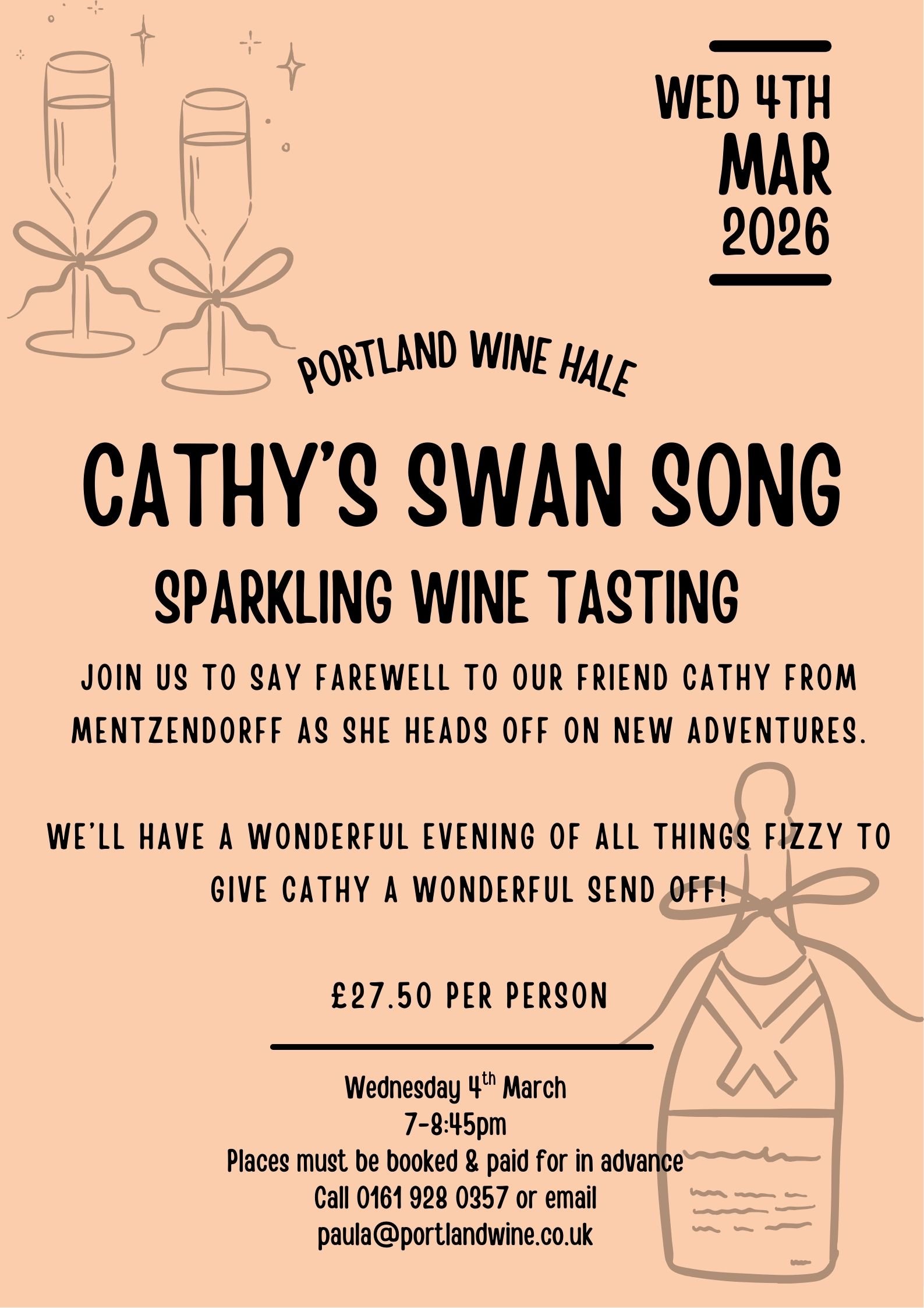 Cathy's Swan Song Fizz Tasting