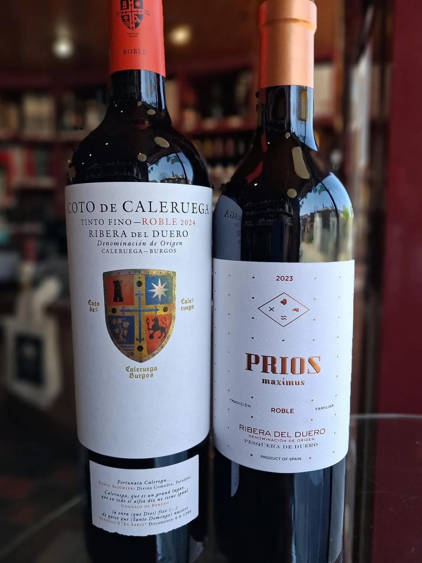 #ReachforRibera. 

2 amazing examples of this wonderful region o

Tasting over the weekend in the Hale store 

🍷Prios Maximus &amp; Cote de Caleruega