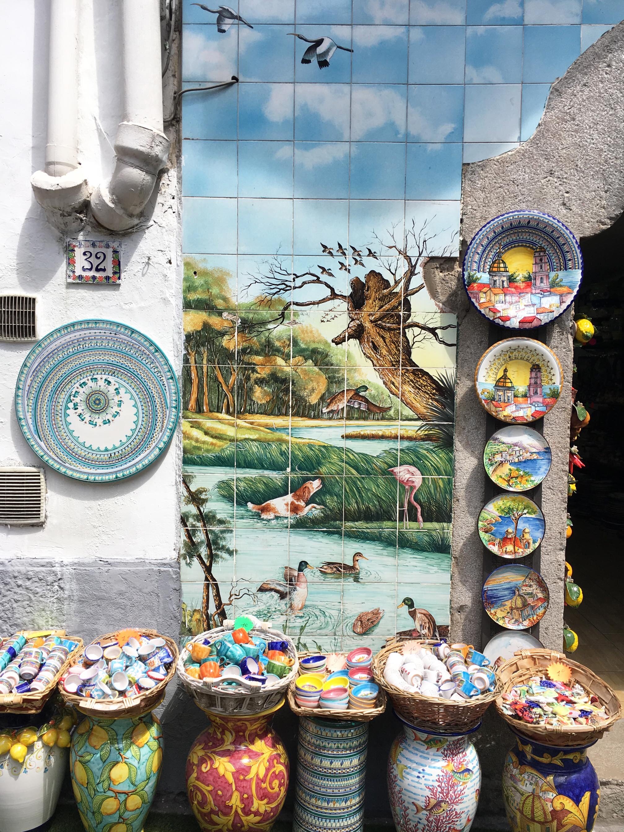 One of the many ceramica shops at Vietri
