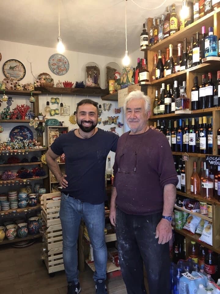 Stefano and Michele at their shop