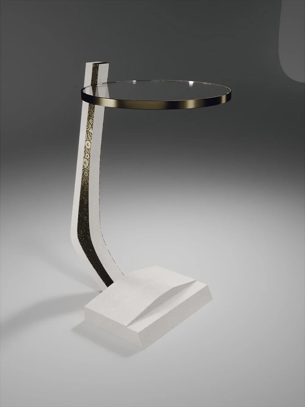 Bosquet II Side Table with Circle Inlay