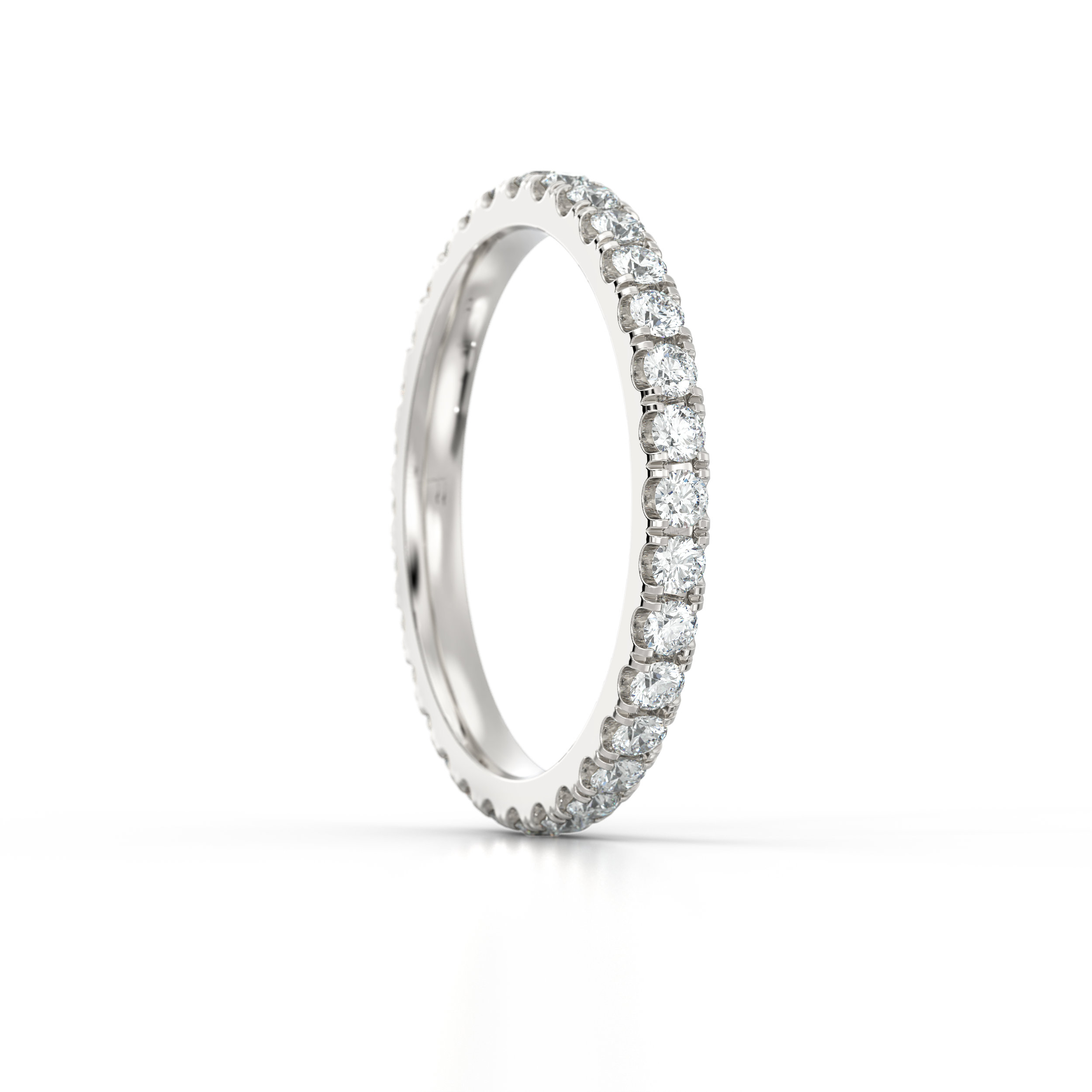 Platinum Micro Set Eternity Ring | Hatton Garden