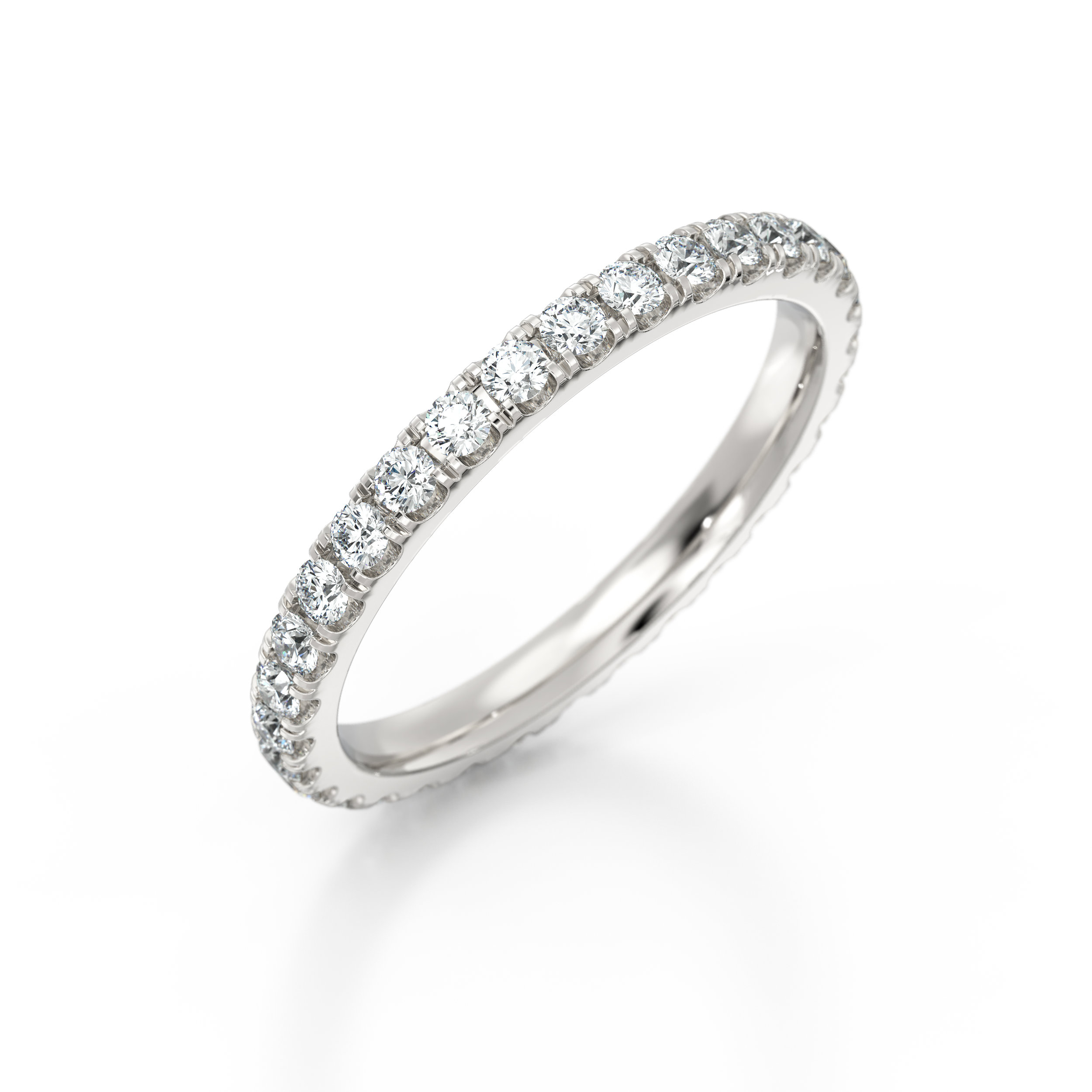 Platinum Micro set diamond eternity ring | Hatton Garden