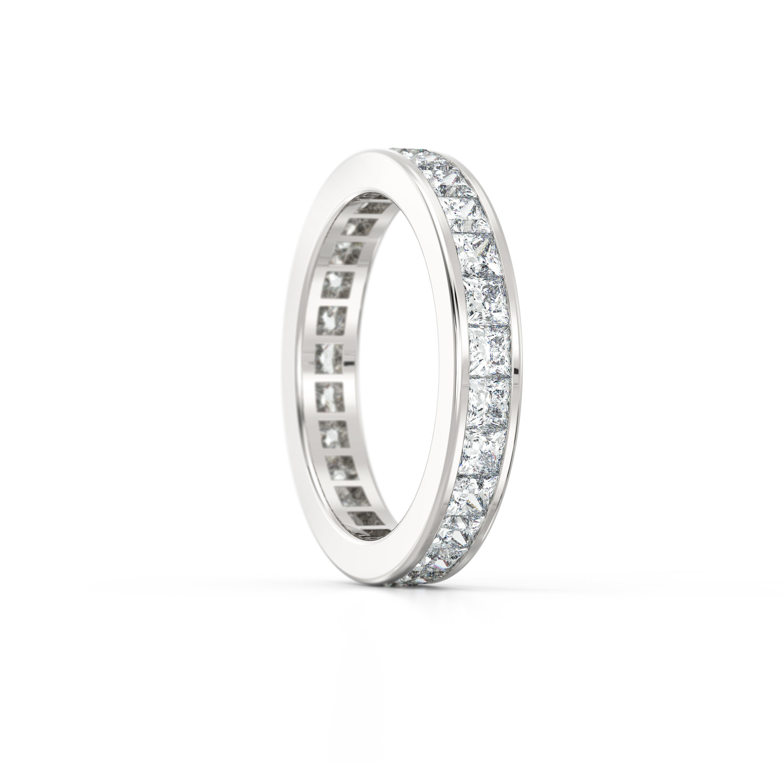 Princess Cut Channel Set Diamond Eternity Ring | Hatton Garden