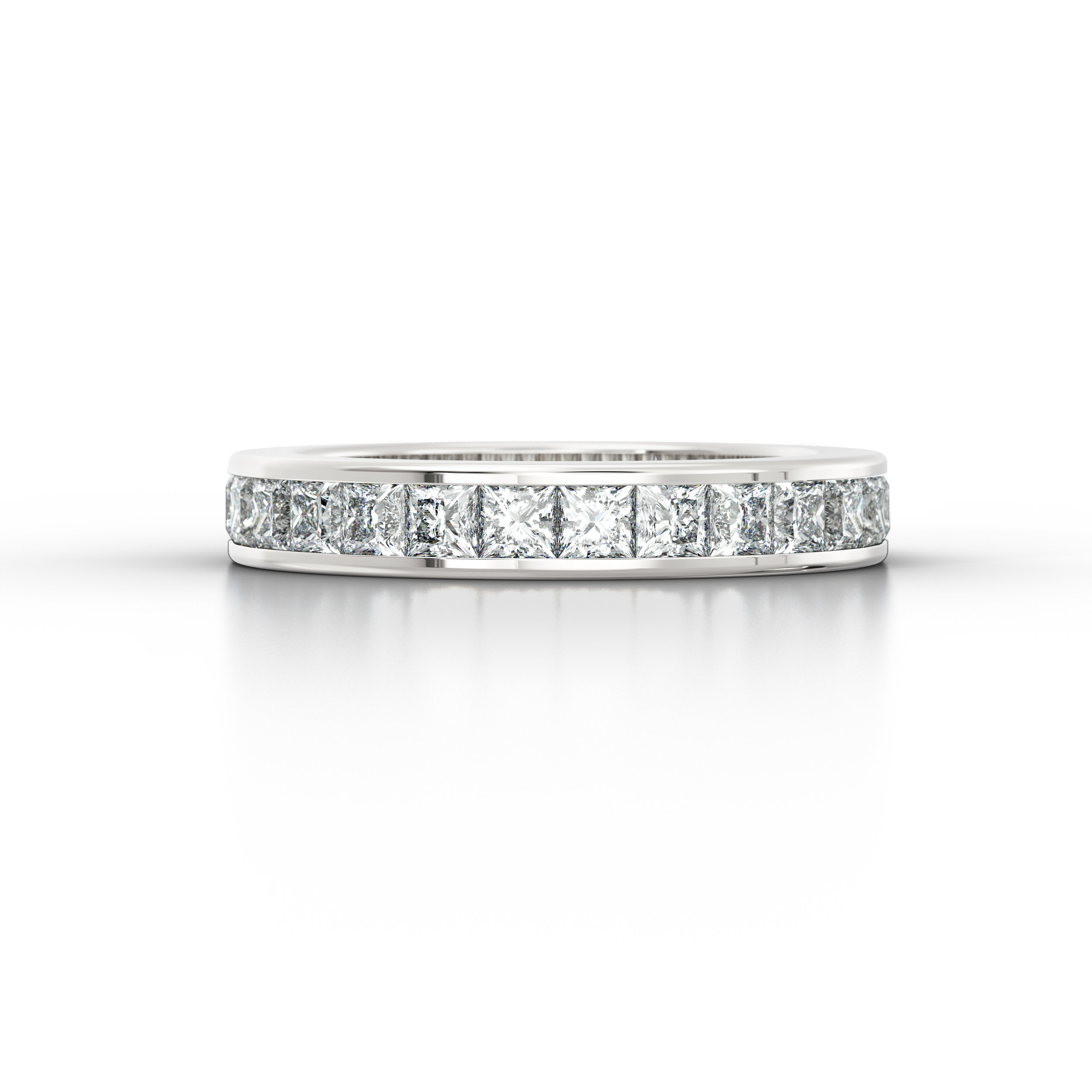Princess Cut Channel Set Diamond Eternity Ring | Hatton Garden
