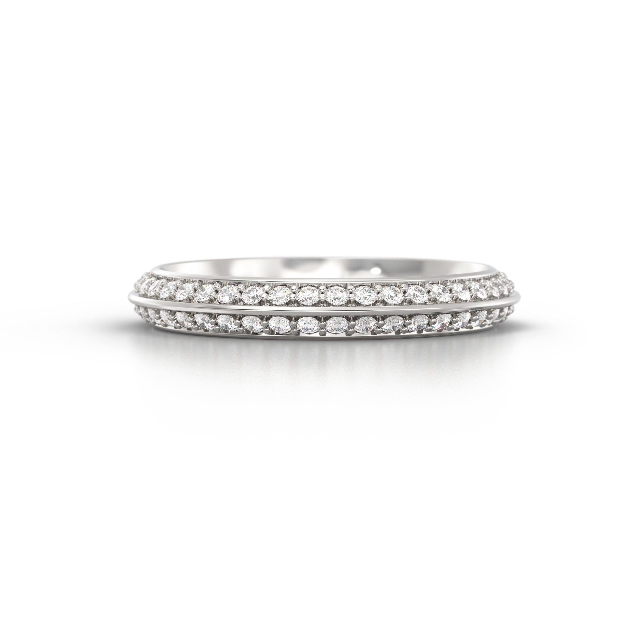 Double Row Knife Edge Eternity Ring | Hatton Garden