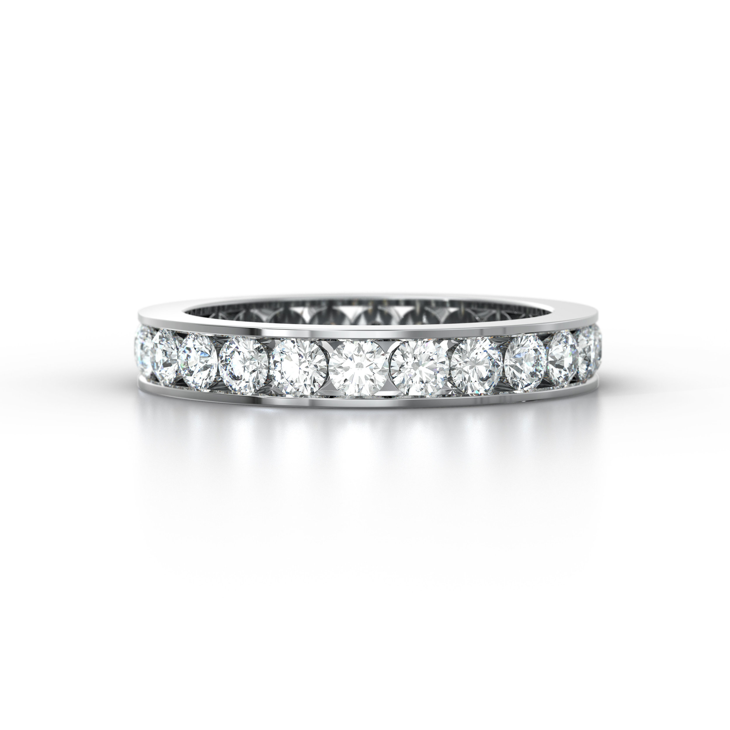 Brilliant Cut Channel Set Eternity Ring | Hatton Garden