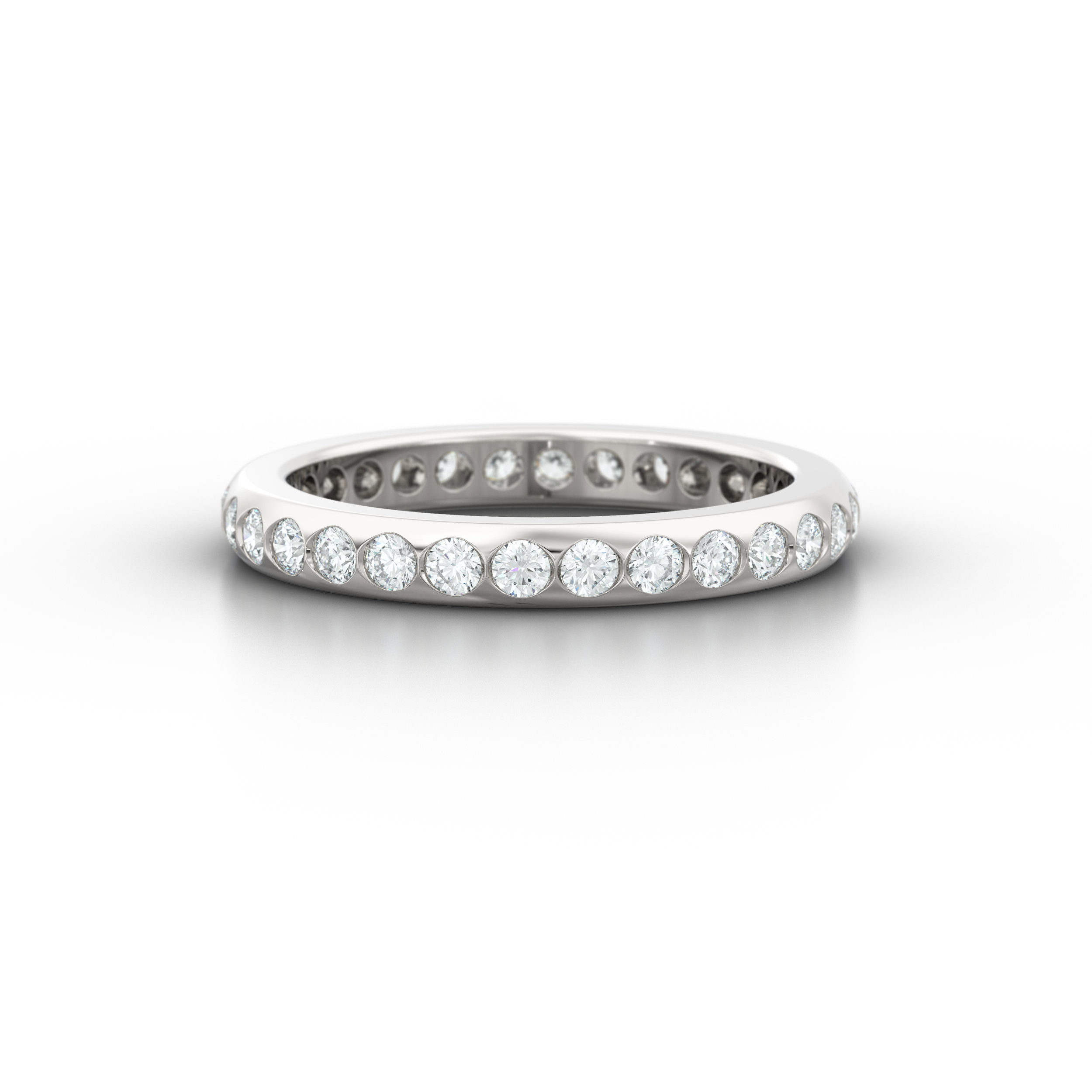Rub Over Set Diamond Eternity Ring | Hatton Garden