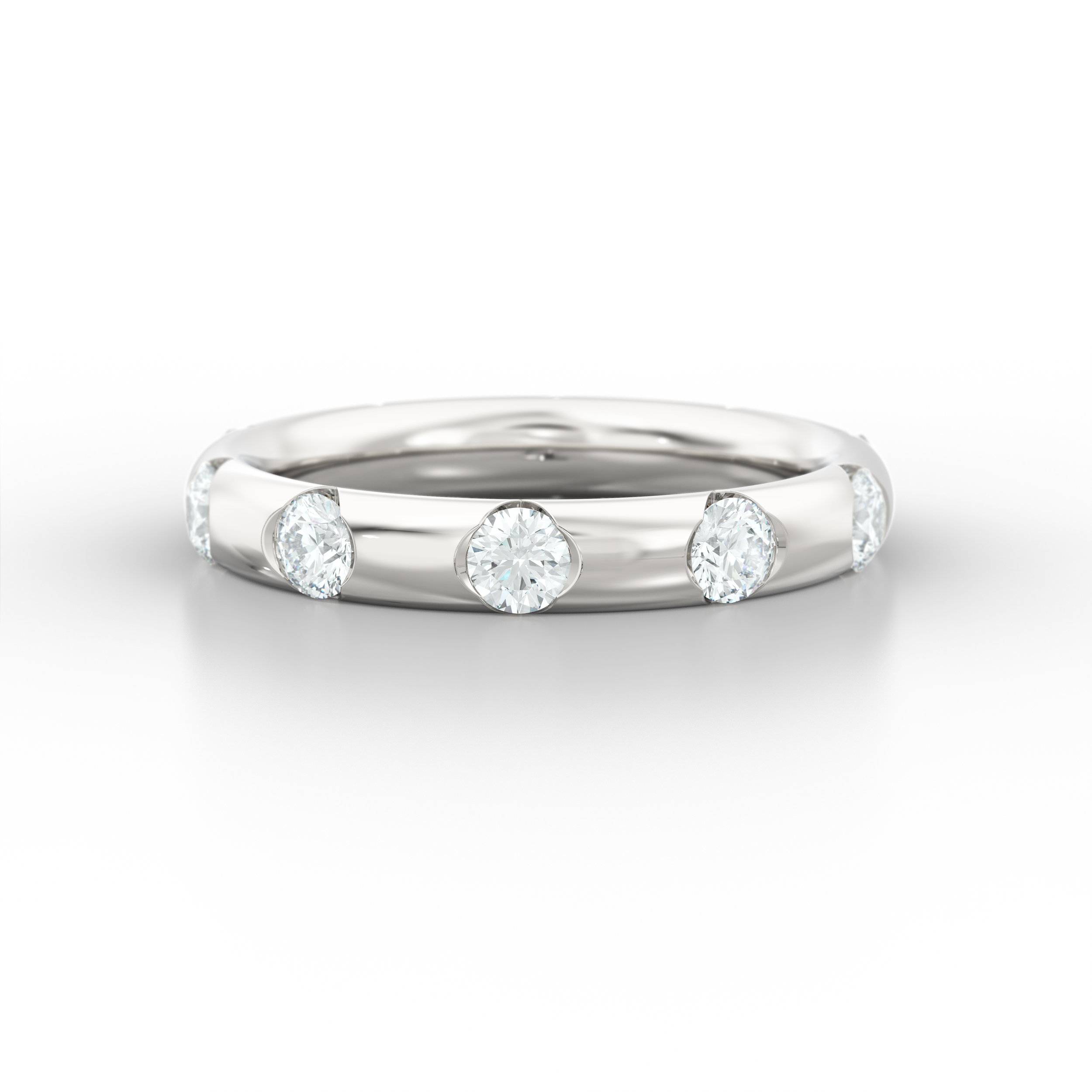 Half Rub Over Diamond Eternity Rings | Hatton Garden Jewellers