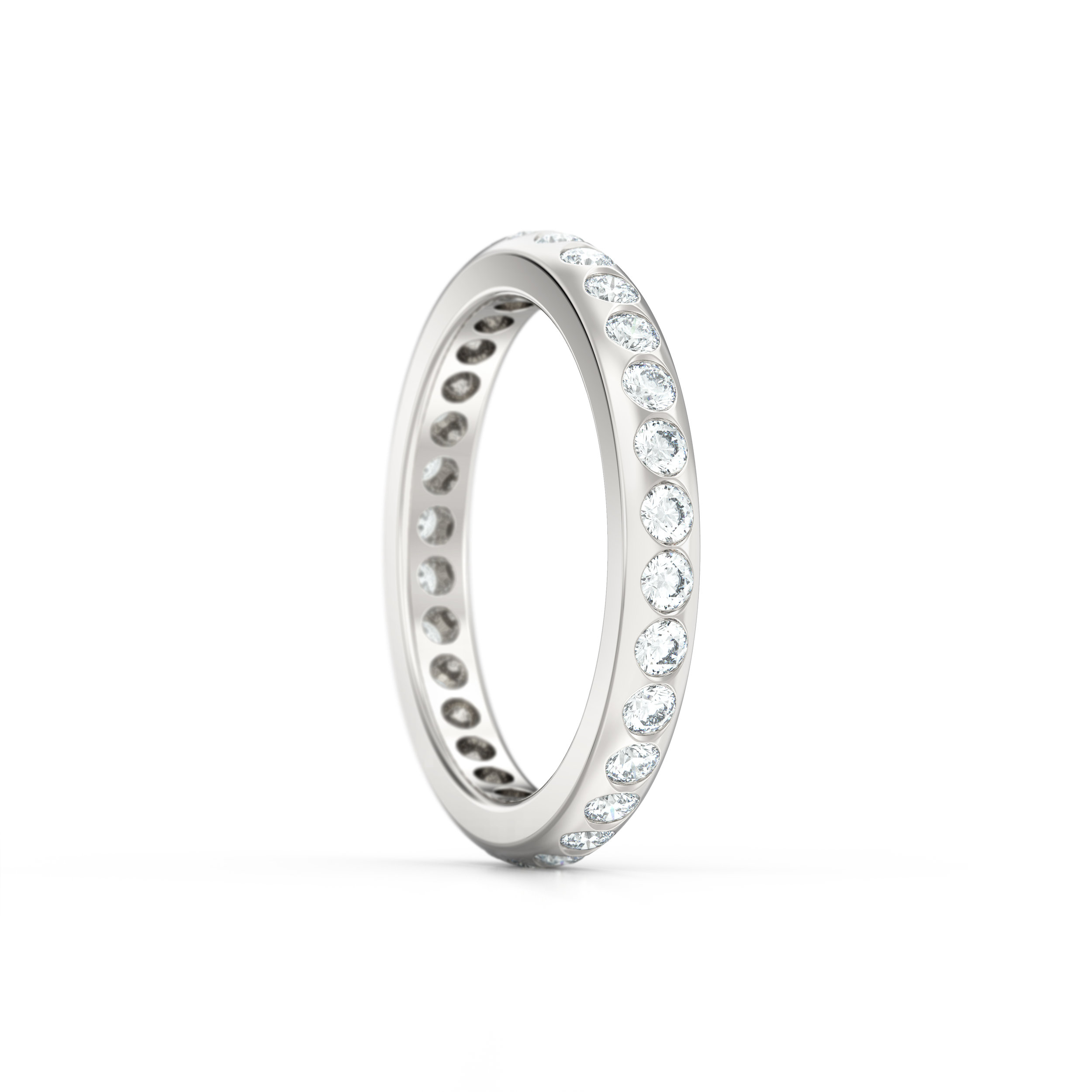 Gypsy Set Rub Over Eternity Ring | Hatton Garden Jewellers 