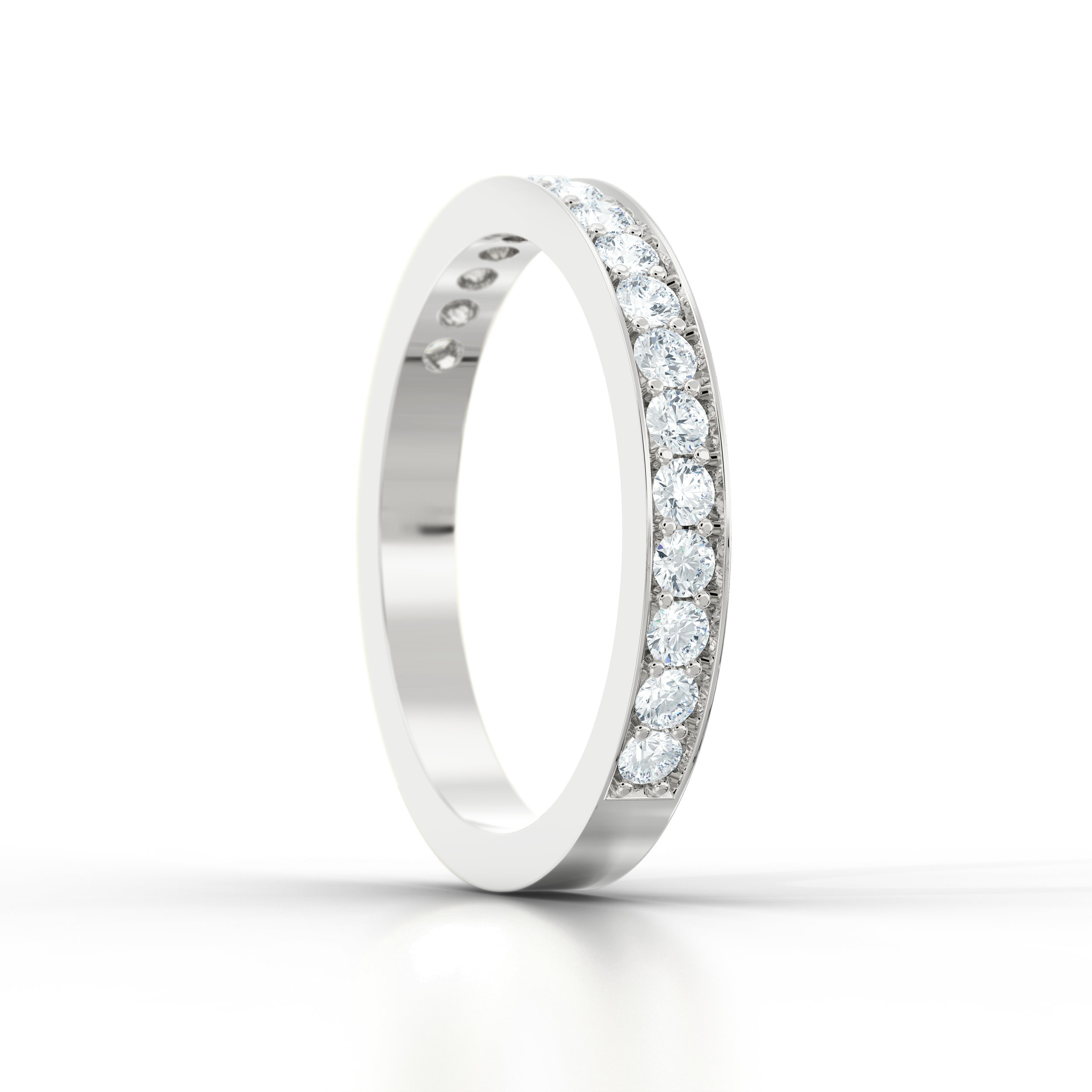 Pave set eternity ring