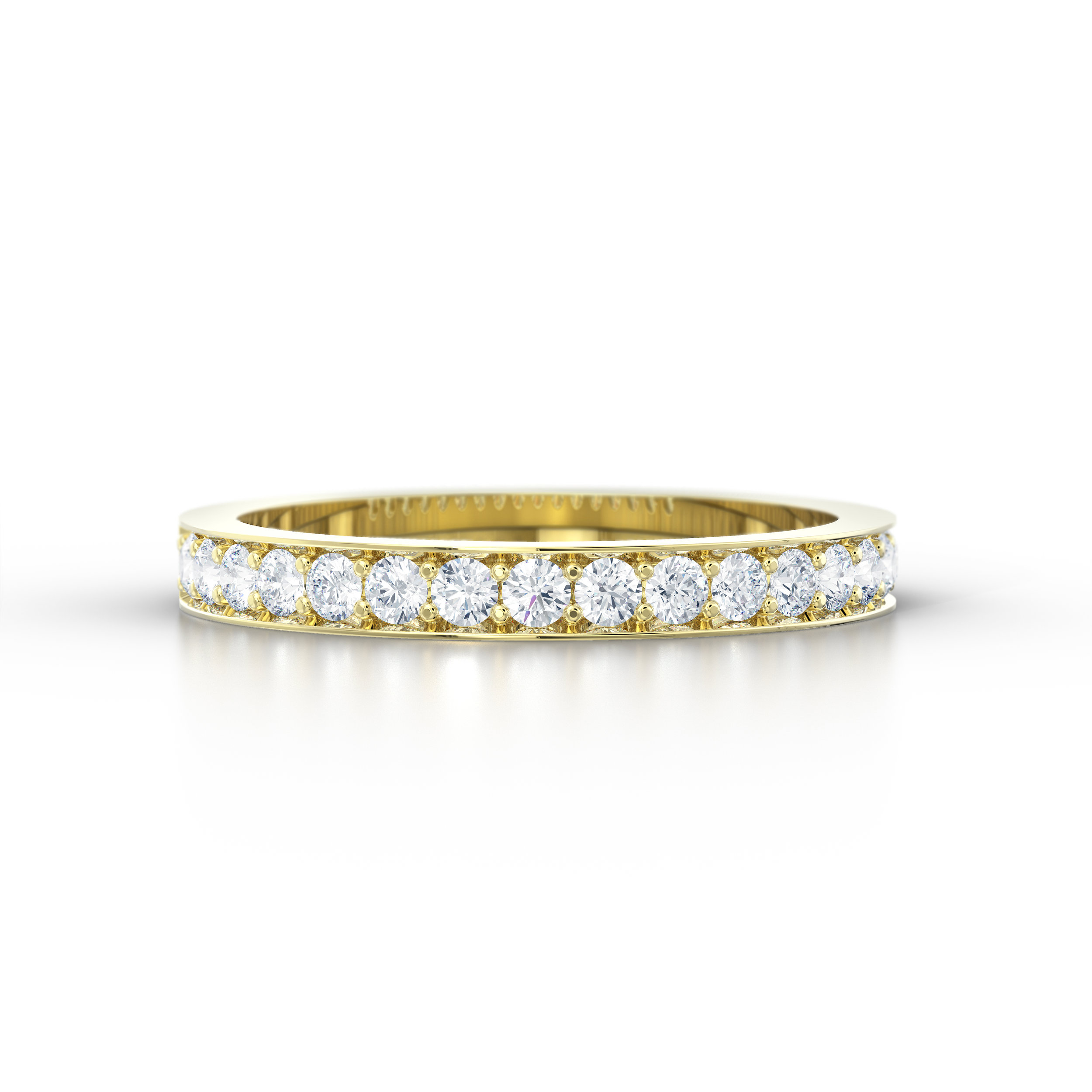 Pave set eternity ring