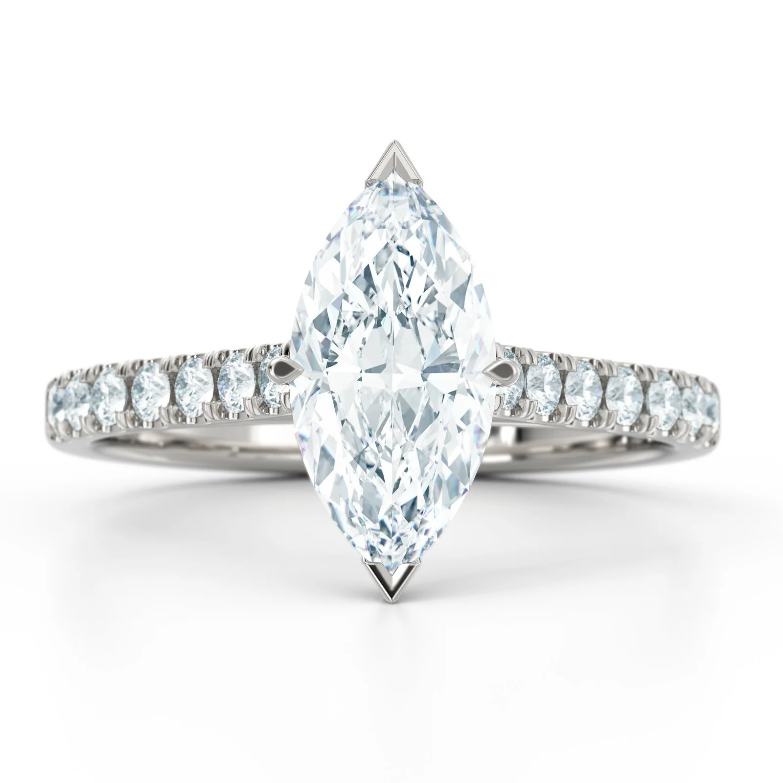 Marquise diamond shoulder