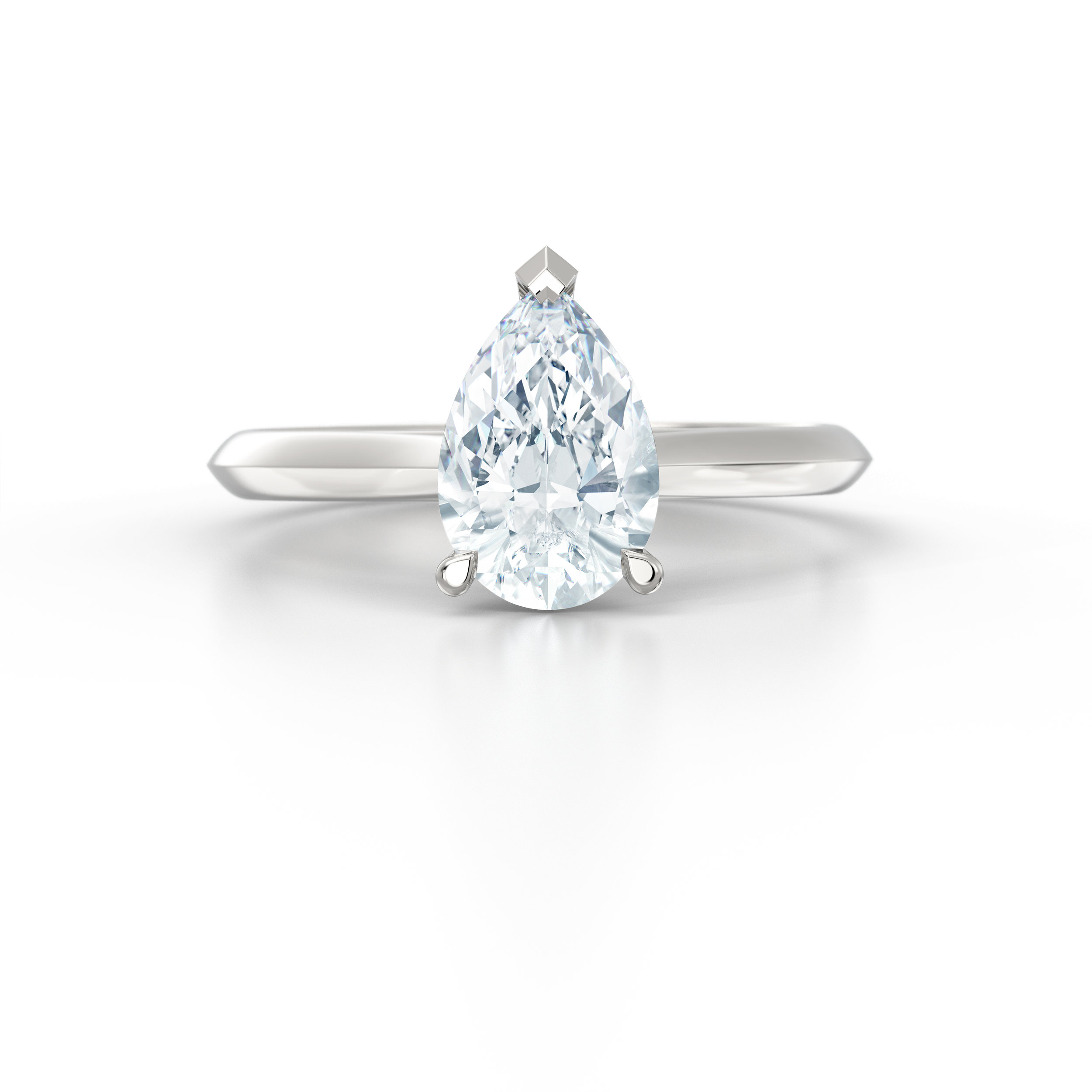 Pear Shape Solitaire Engagement Ring | Hatton Garden