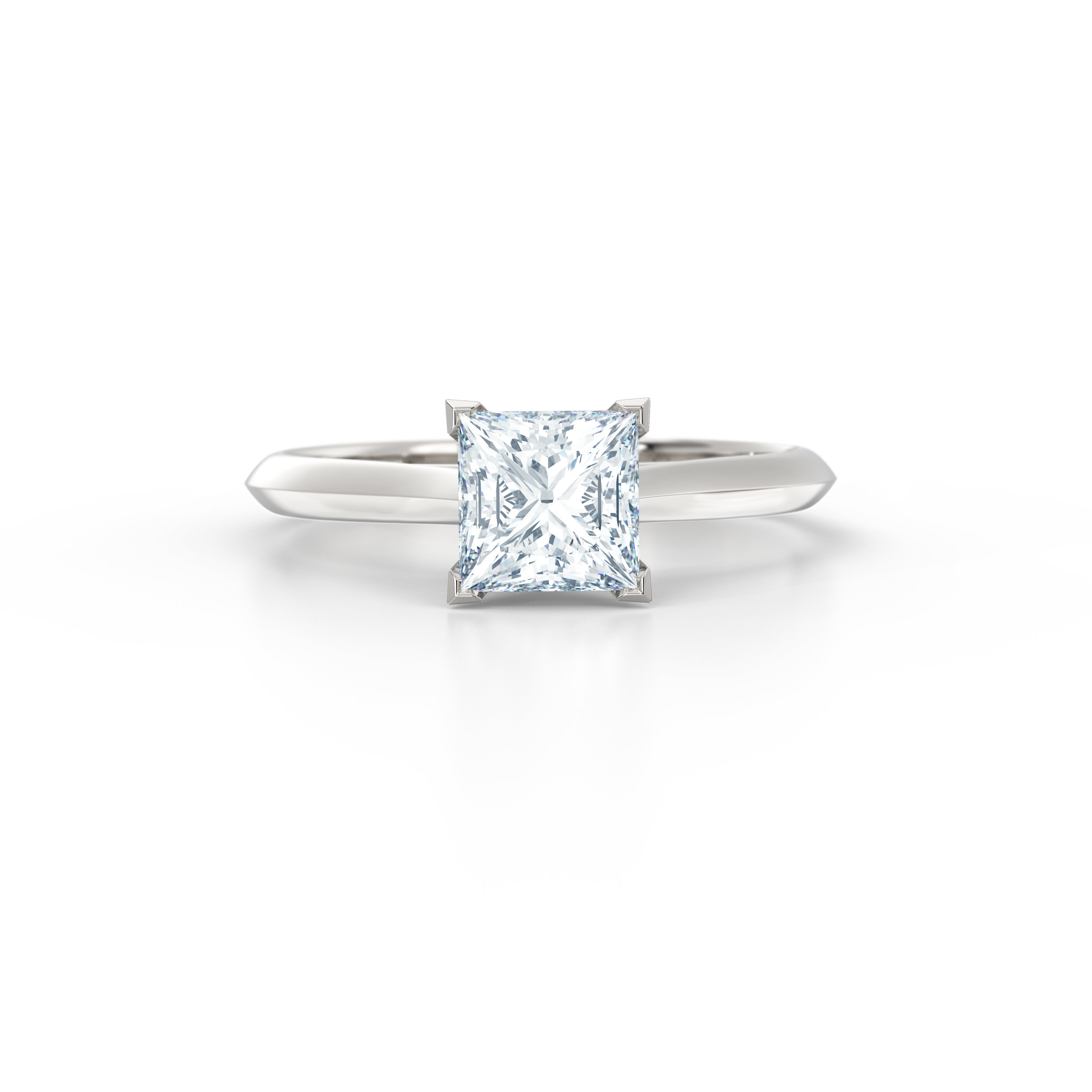 Princess Cut Solitaire Engagement Ring | Hatton Garden