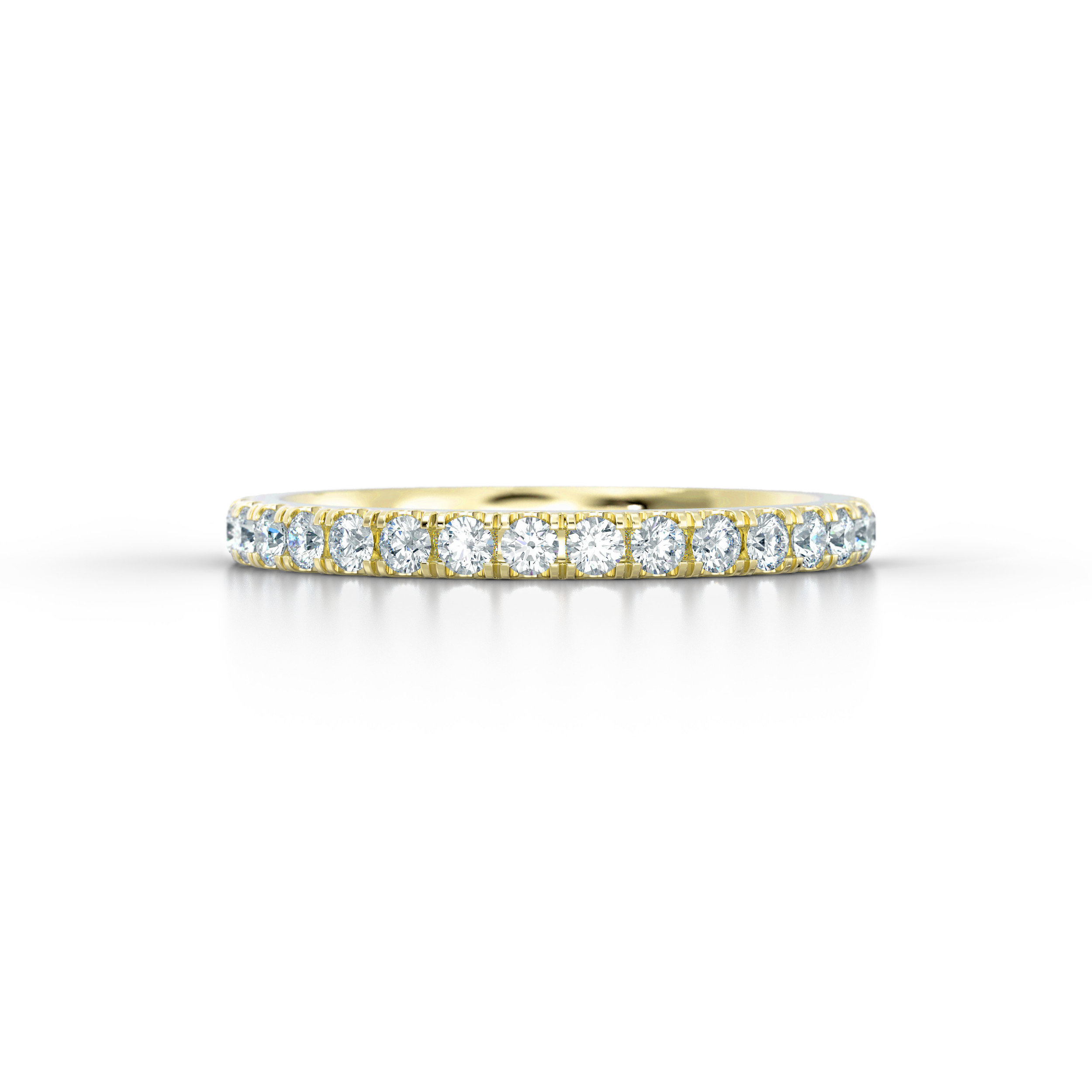 Yellow Gold Micro Set Eternity Ring | Hatton Garden