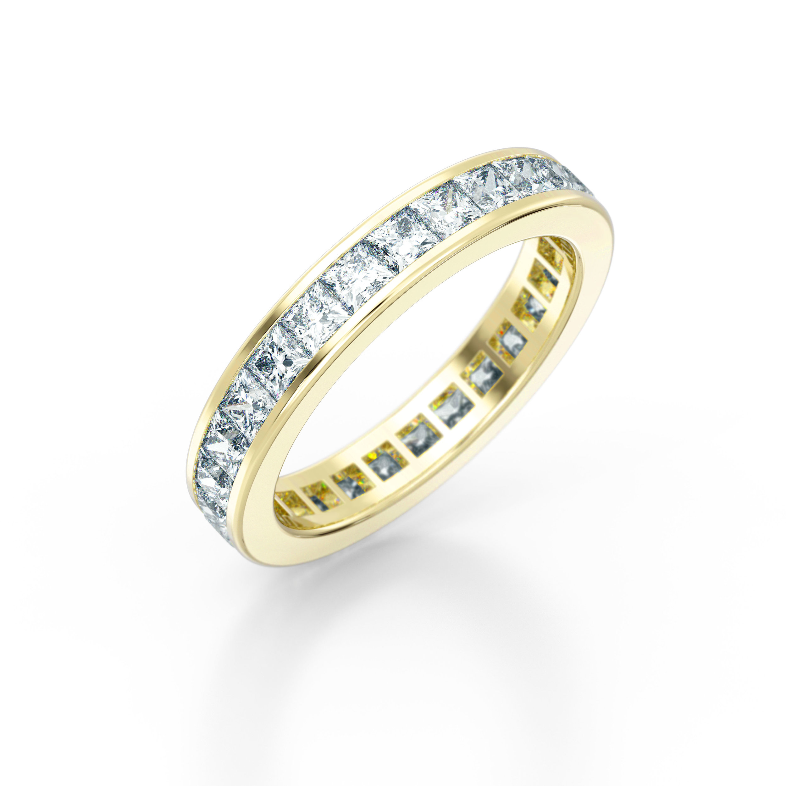 Princess Cut Channel Set Diamond Eternity Ring | Hatton Garden