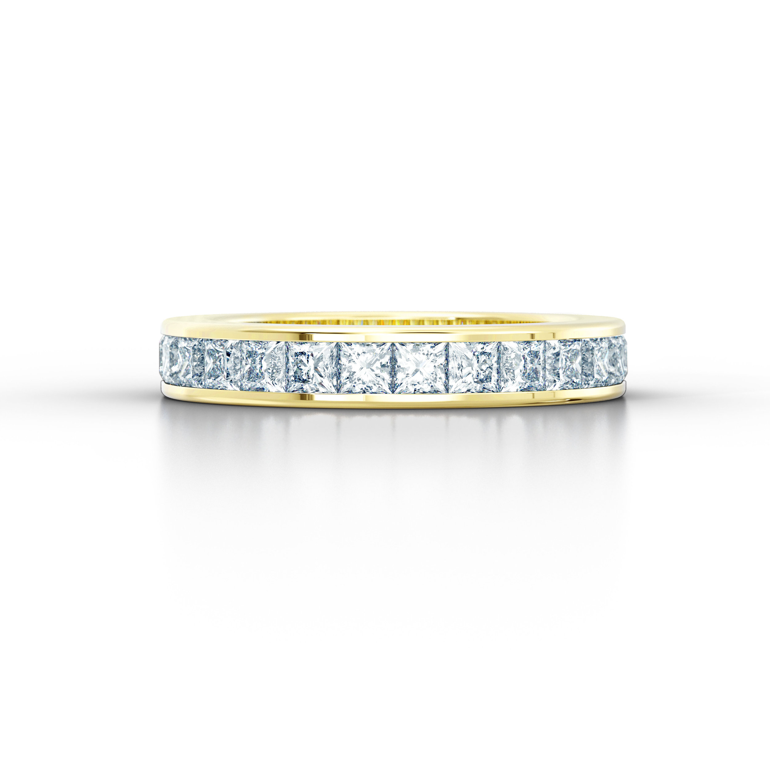 Princess Cut Channel Set Diamond Eternity Ring | Hatton Garden