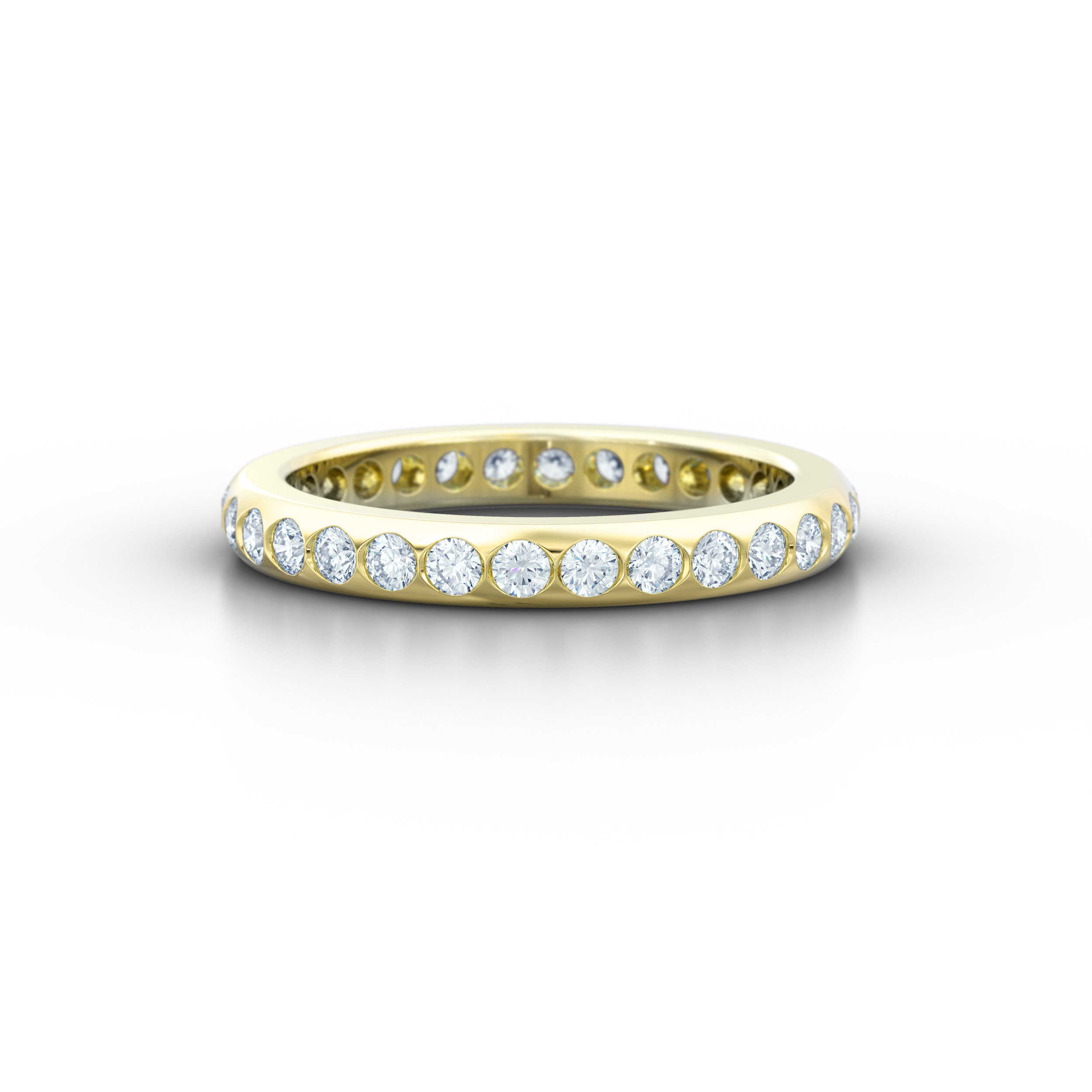 Gypsy Set Rub Over Eternity Ring | Hatton Garden Jewellers 