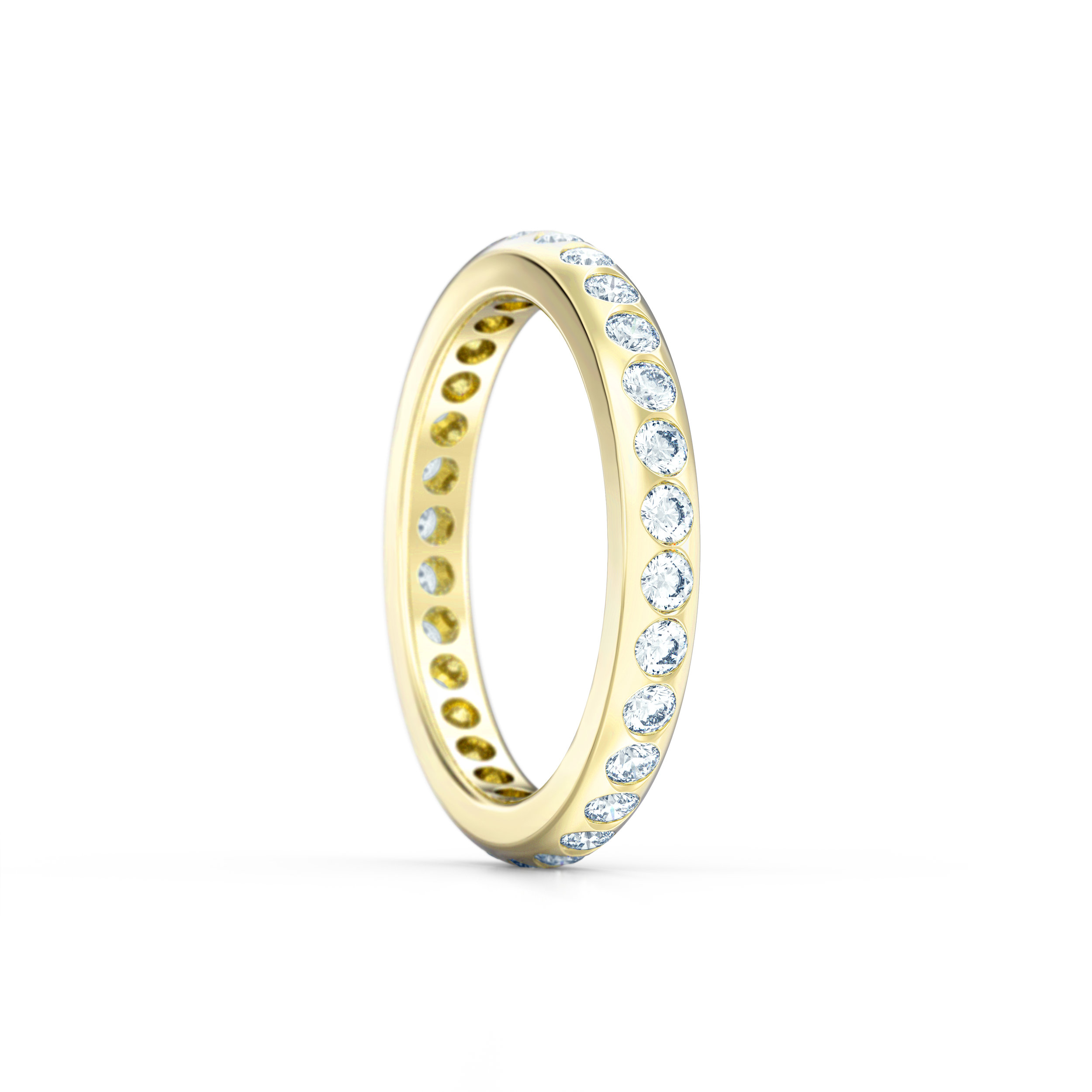 Gypsy Set Rub Over Eternity Ring | Hatton Garden Jewellers 