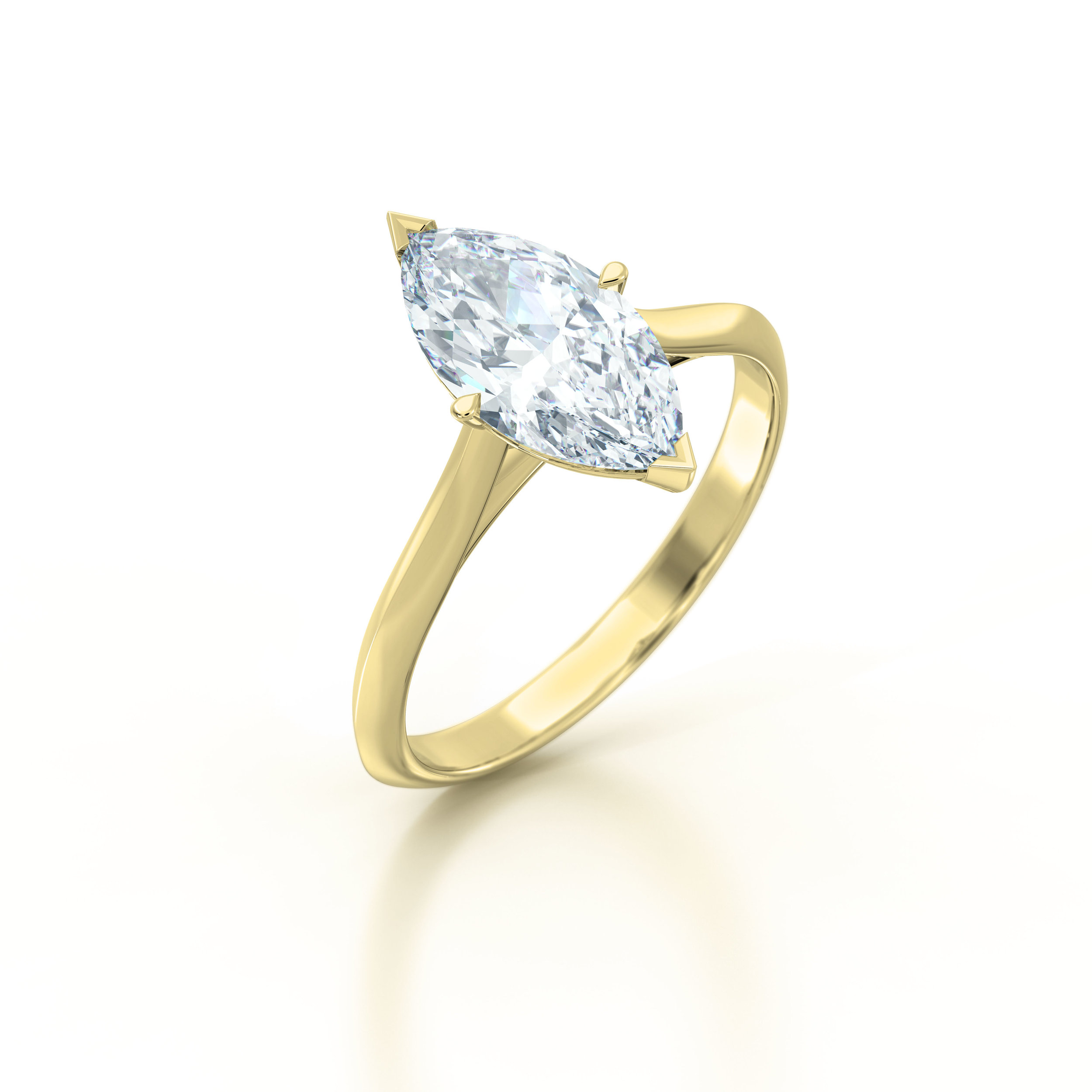 Marquise Cut Solitaire Engagement Ring | Hatton Garden