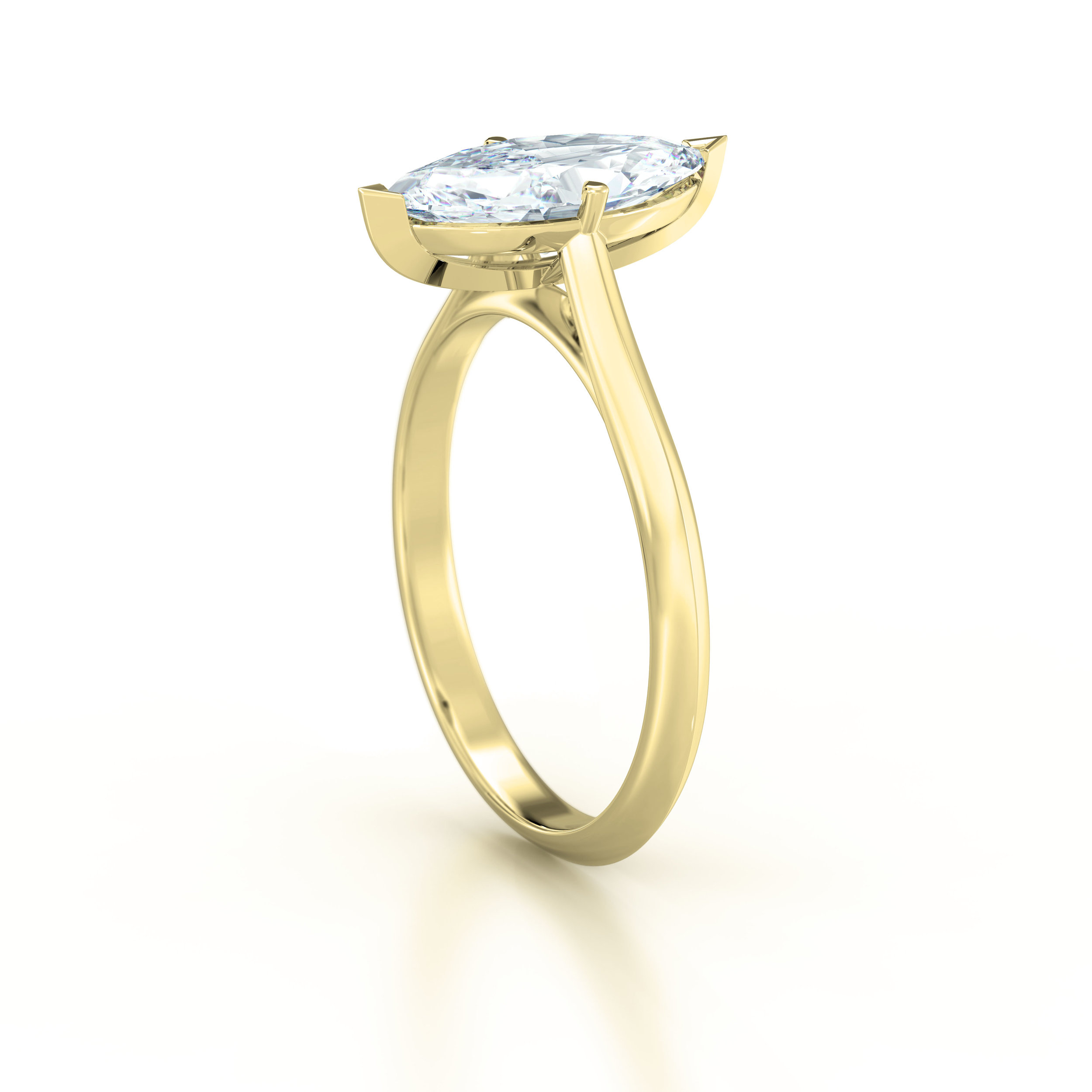 Marquise Cut Solitaire Engagement Ring | Hatton Garden