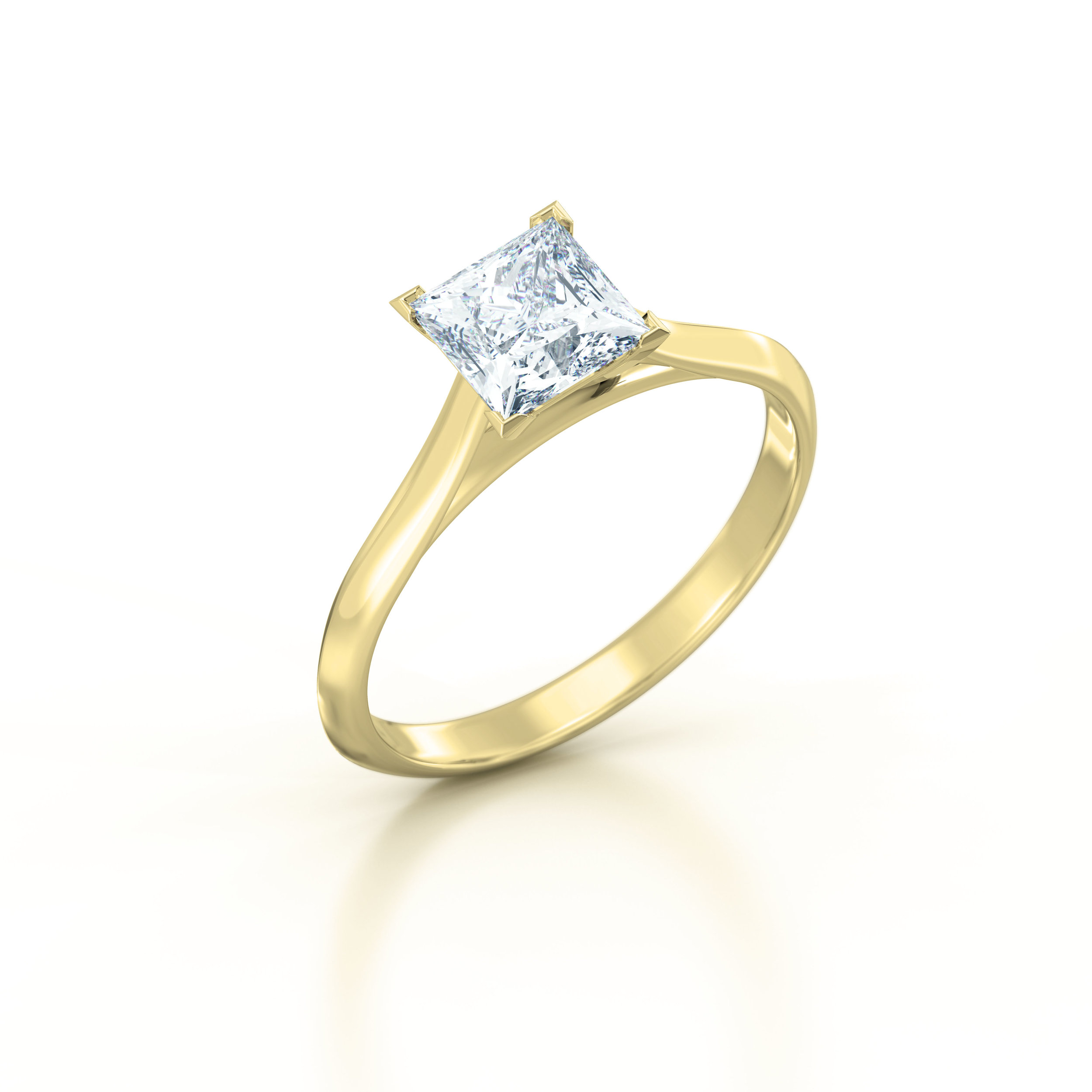 Princess Cut Solitaire Engagement Ring | Hatton Garden