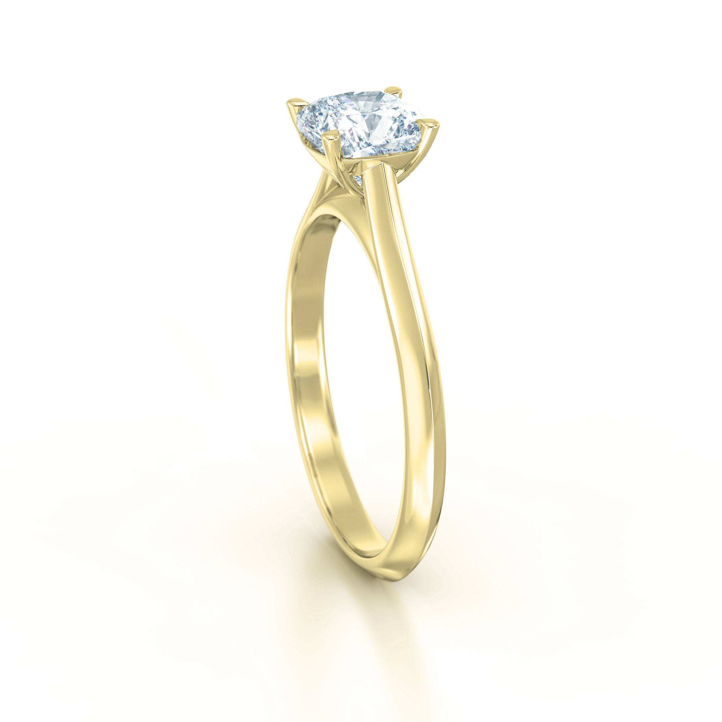 Cushion Cut Solitaire Engagement Ring | Hatton Garden