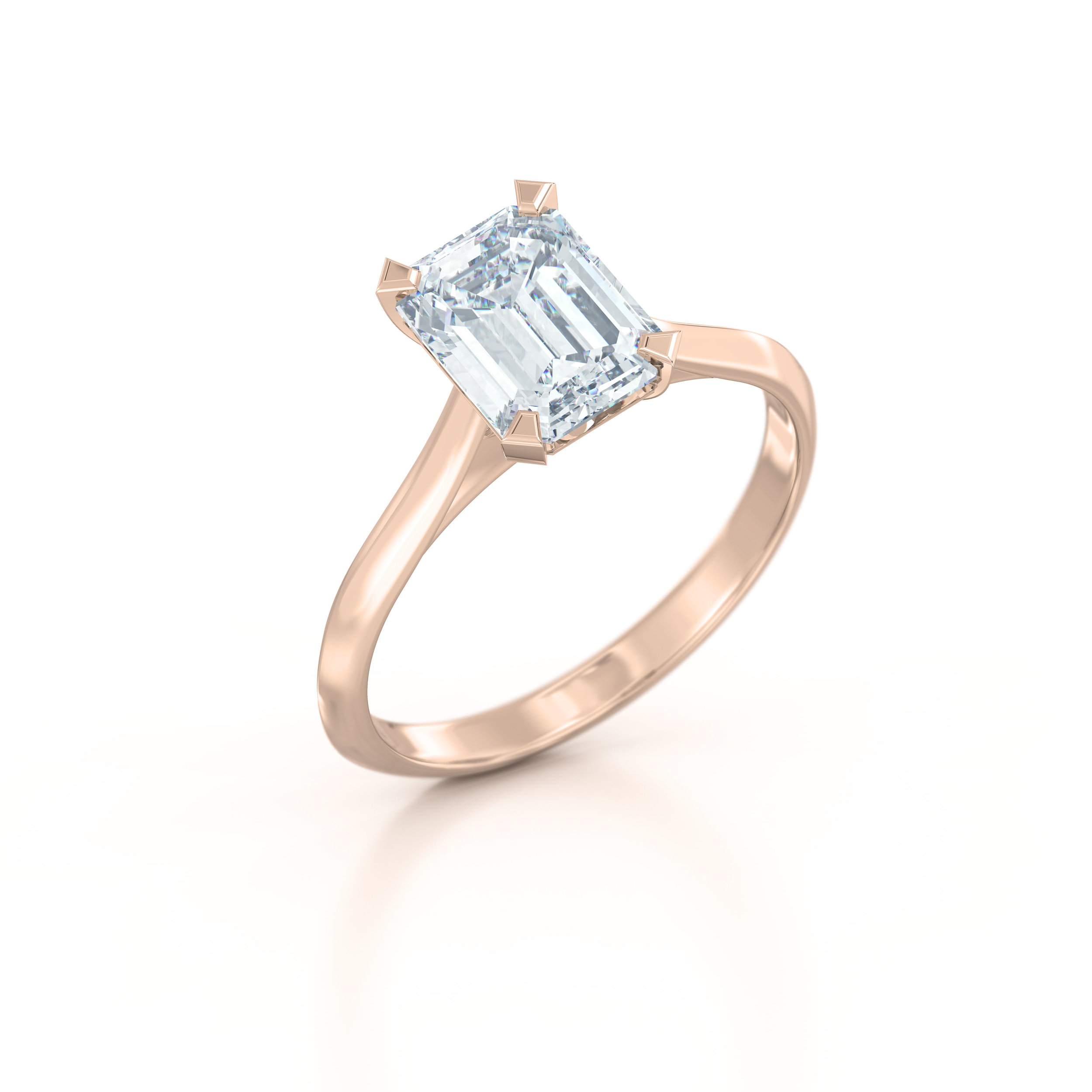 Emerald Cut Solitaire Engagement Ring | Hatton Garden