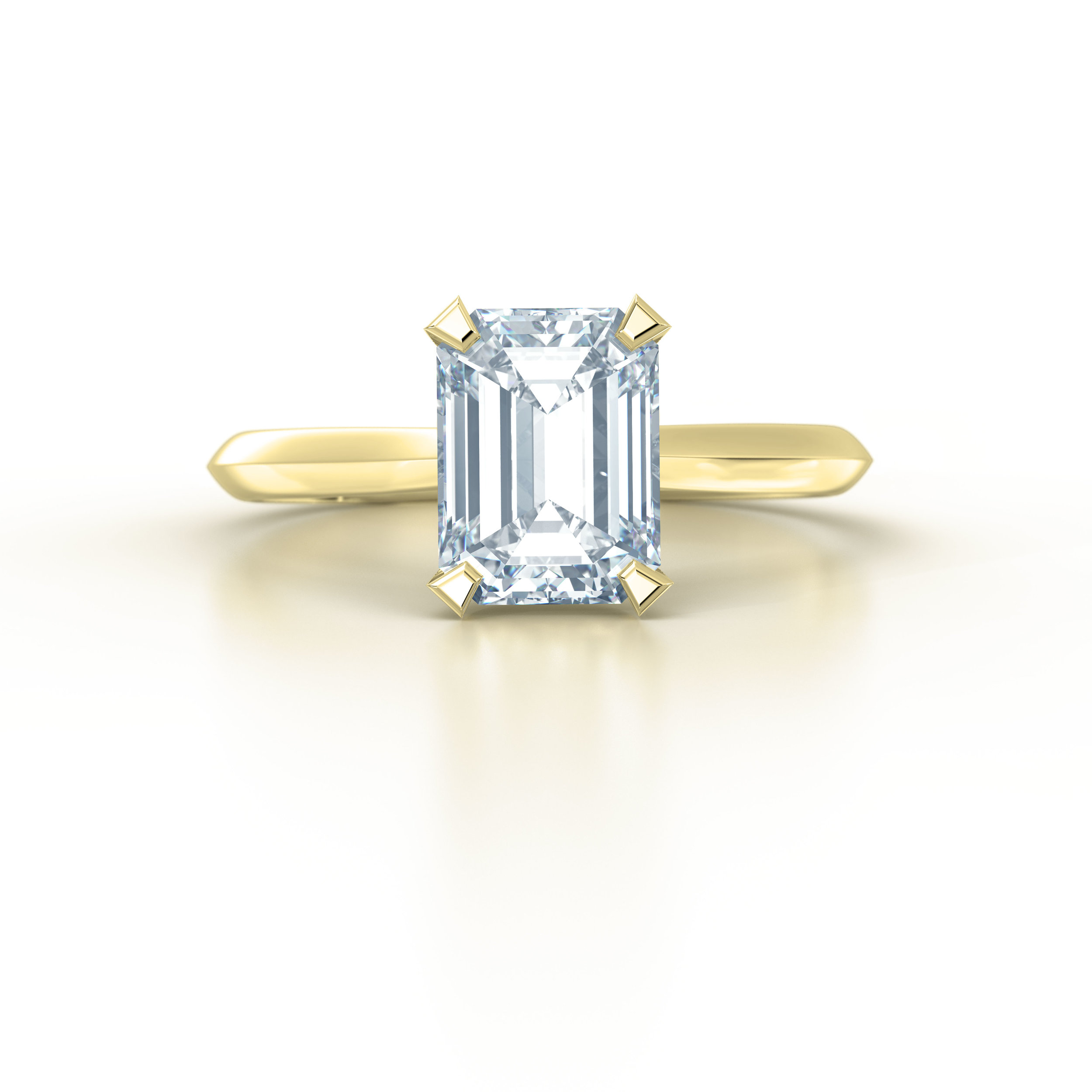 Emerald Cut Solitaire Engagement Ring | Hatton Garden