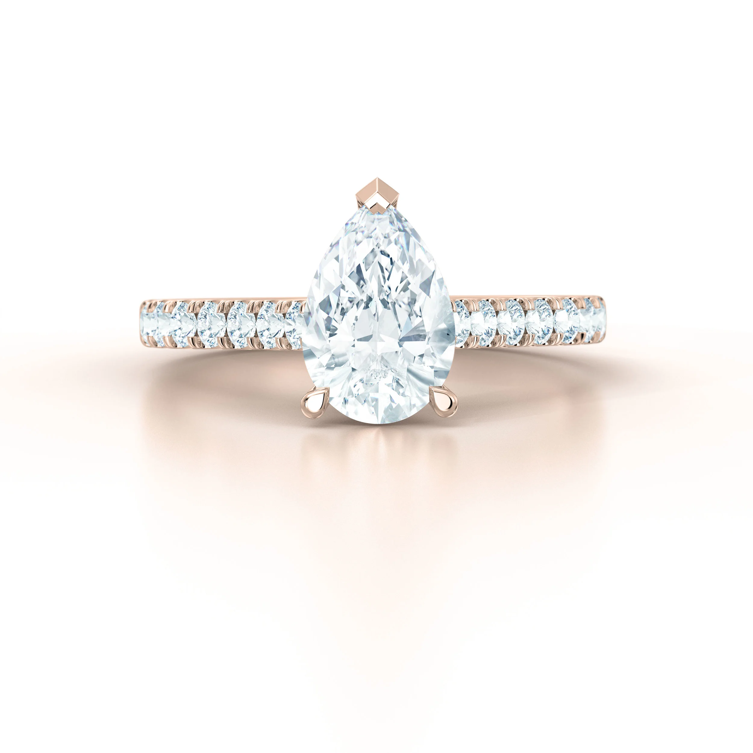 Rose gold pear shape