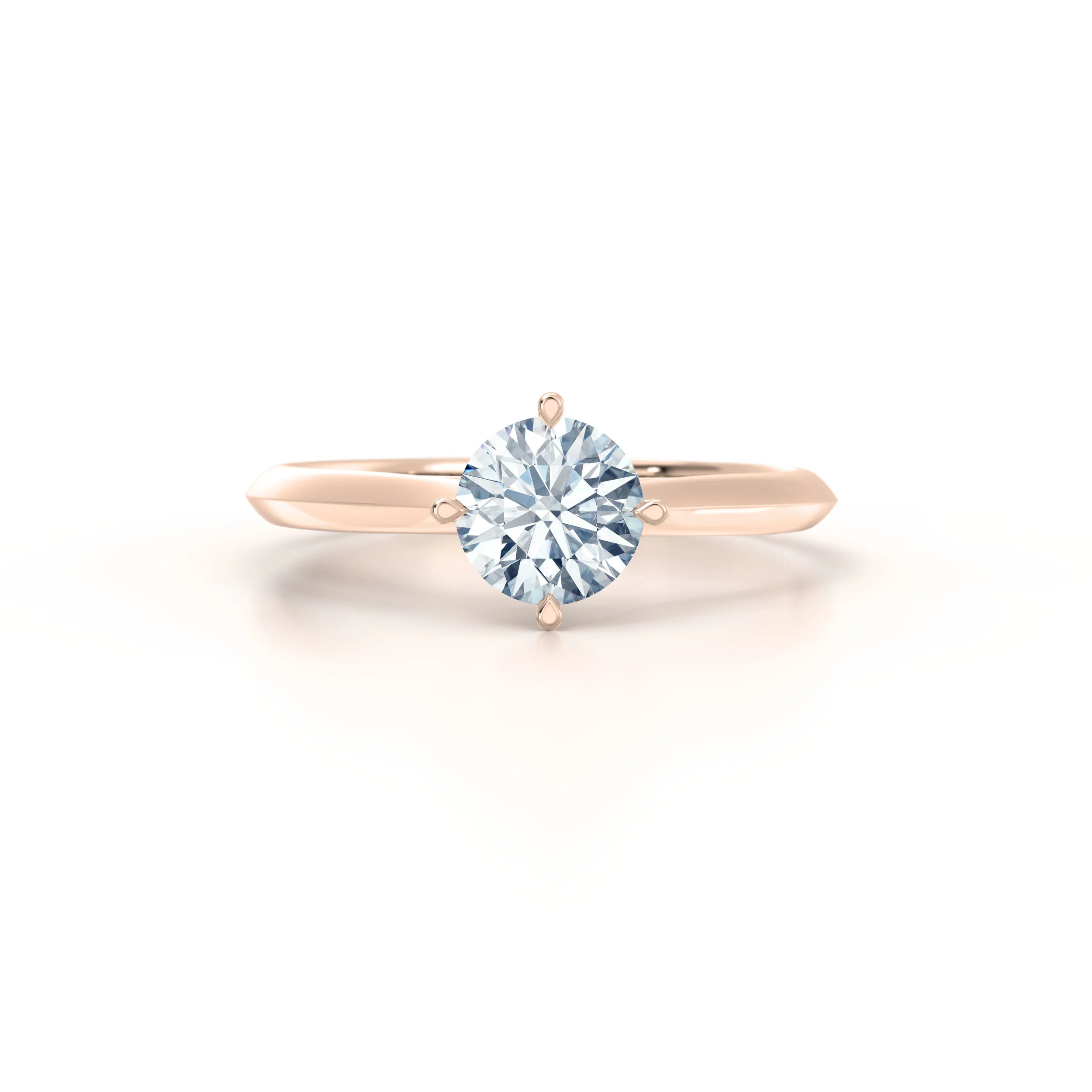 Rose gold brilliant cut solitaire