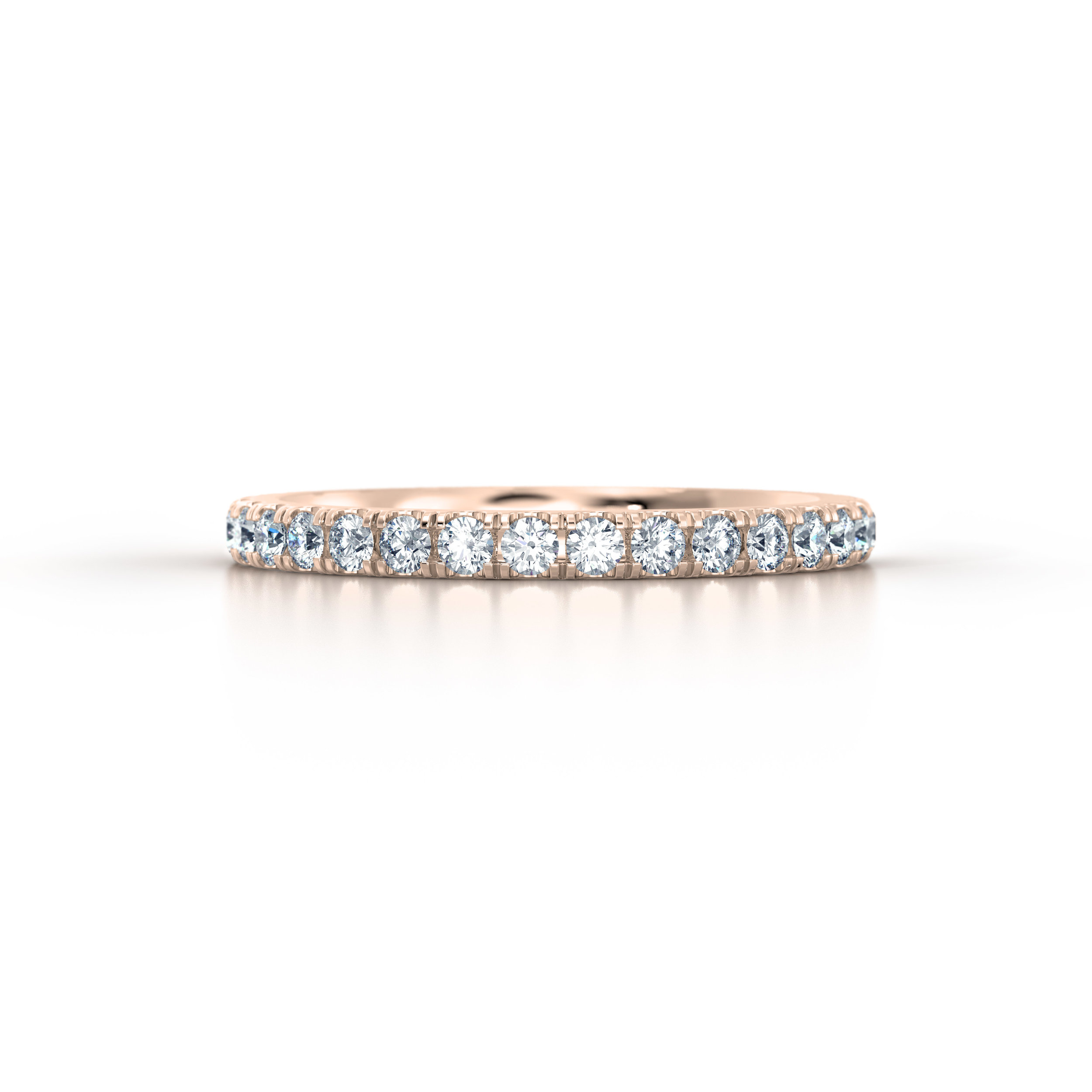 Rose Gold Micro Set Eternity Ring | Hatton Garden