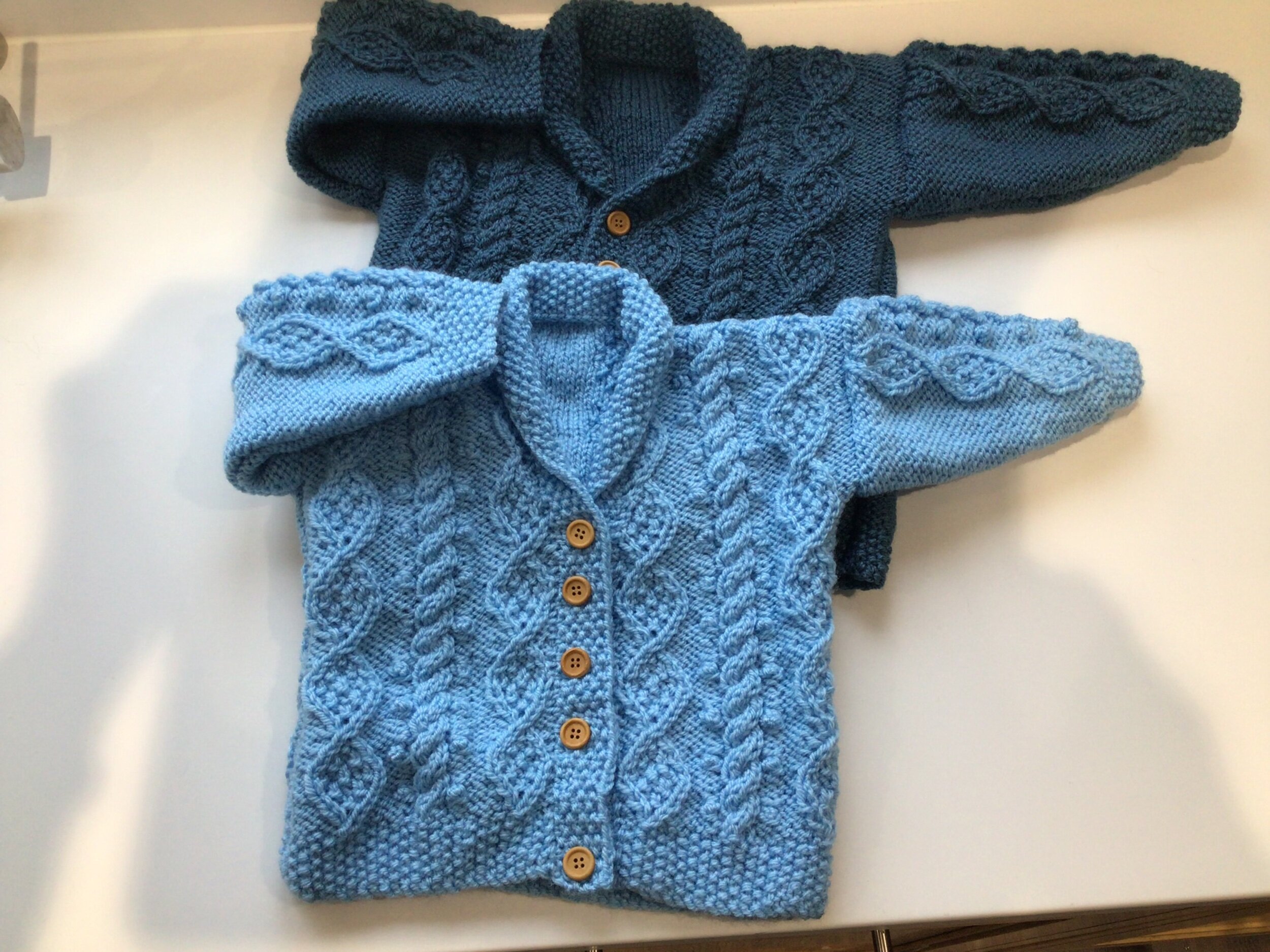 Scottish Aran Cardigan hand knitted luxury baby clothing