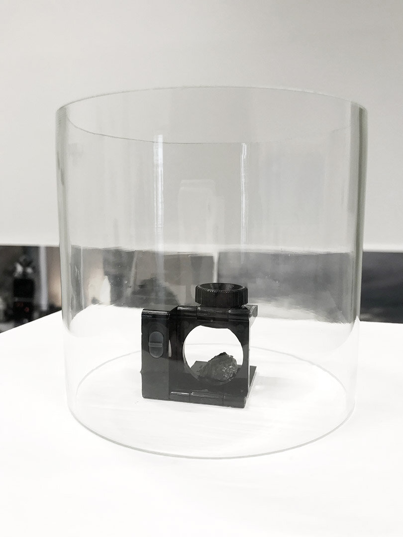   Remedium (2019)  Detail magnifier and rutile sample.   