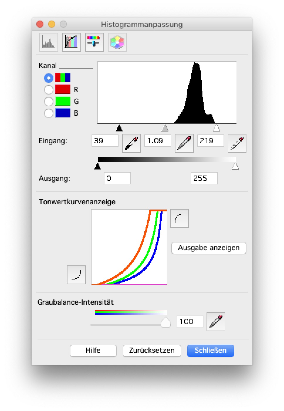 Normal / Input Histogram