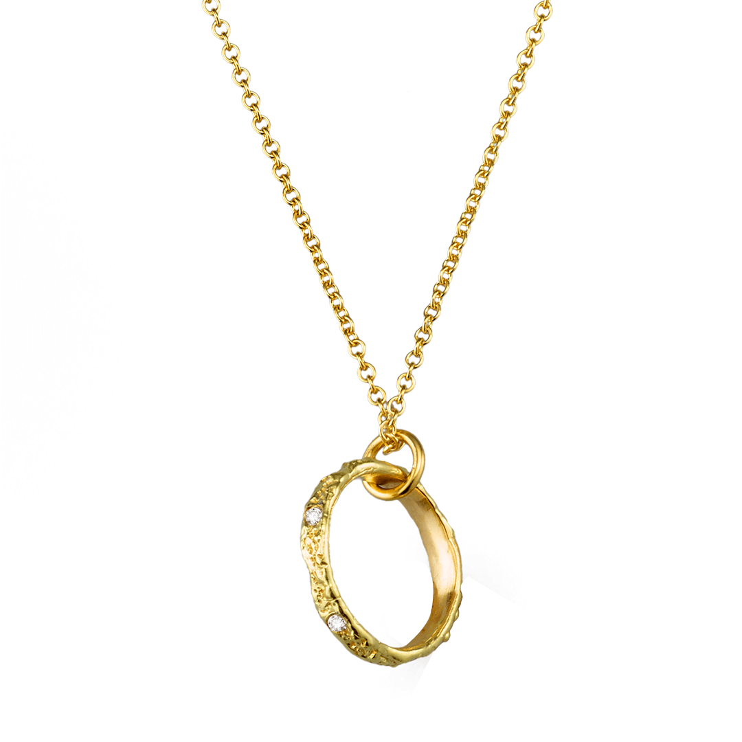 18k Gold Diamond Circle of Love 