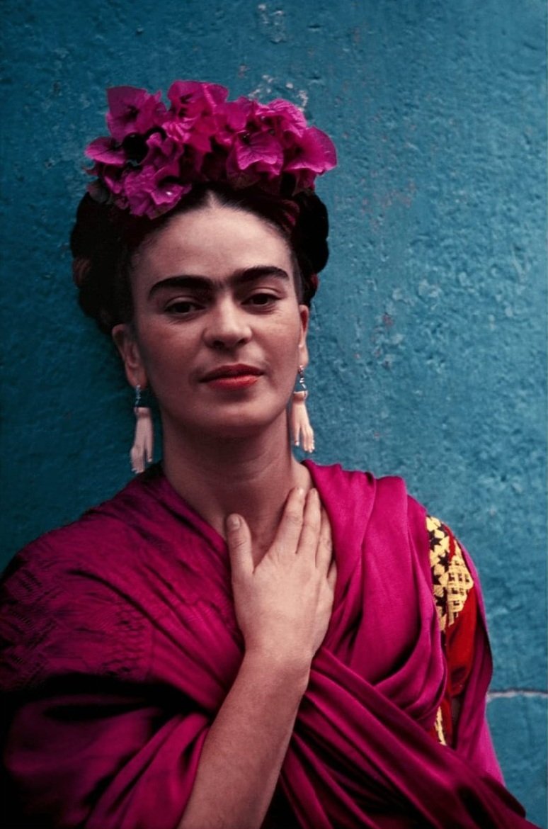   “Frida with Picasso Earrings” (1939) by Nickolas Muray  