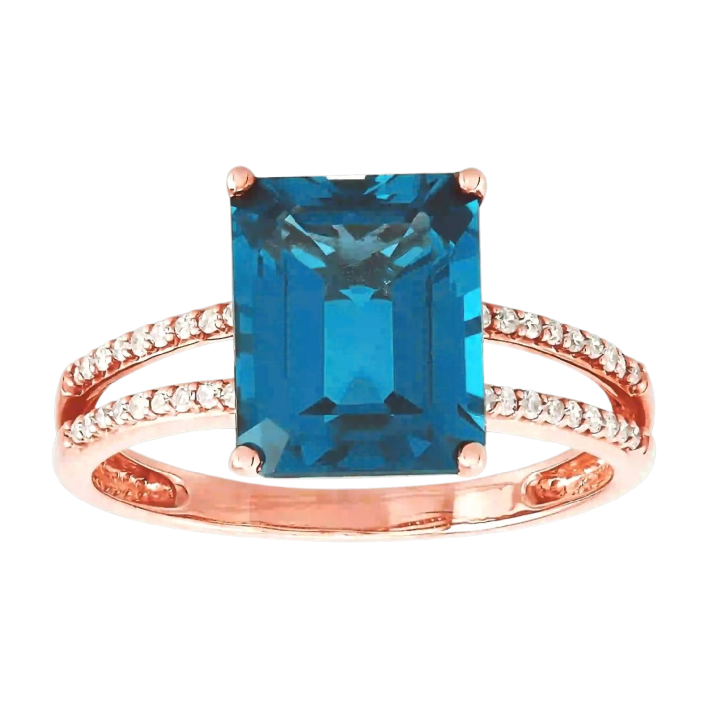 London Blue Topaz and Diamond Ring | Aureus Boutique