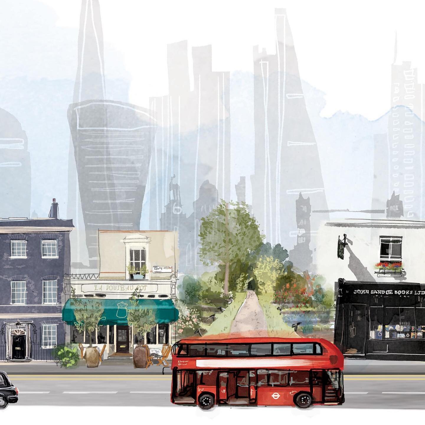 Falling in love with London all over again with this commission for @countrylifemagazine thank you @emilyrose_anderson for the beautiful brief. ✨

Seeing the city through the eyes and words of @jo_rodgers I loved diving deep into the visual details o