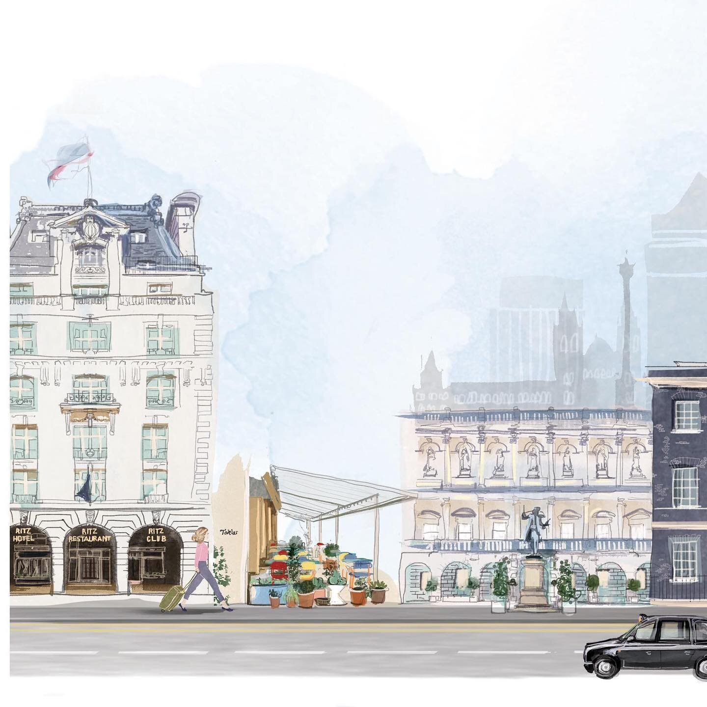 Falling in love with London all over again with this commission for @countrylifemagazine @emilyrose_anderson 🫶

Seeing the city through the eyes and words of @jo_rodgers I loved diving deep into the visual details of her long weekend recommendations