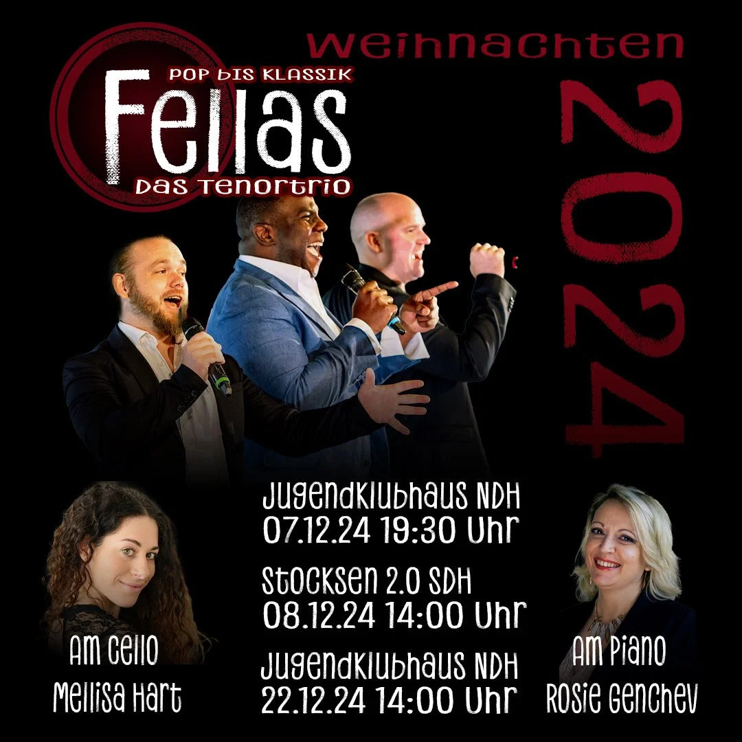 Weihnachten mit den Fellas das Tenortrio Pop bis Klassik Nordhausen 22.12.2024