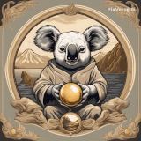 Een koala laat zien hoe de wereld oplicht als een lamp aan doet