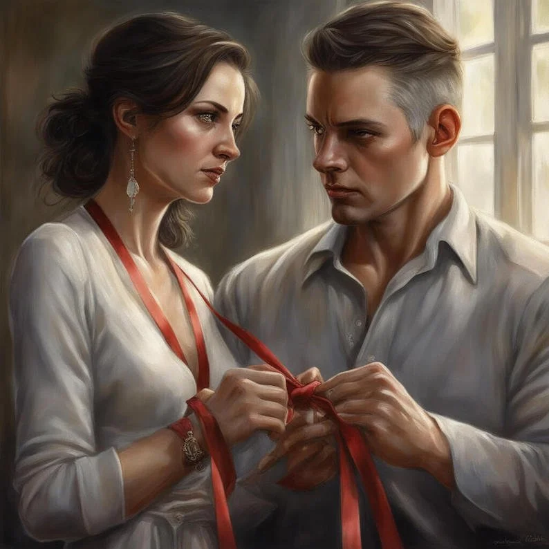 Vrouw maakt zich los van de karmische relatie met haar man die bezitterig is en aan haar vast zit.