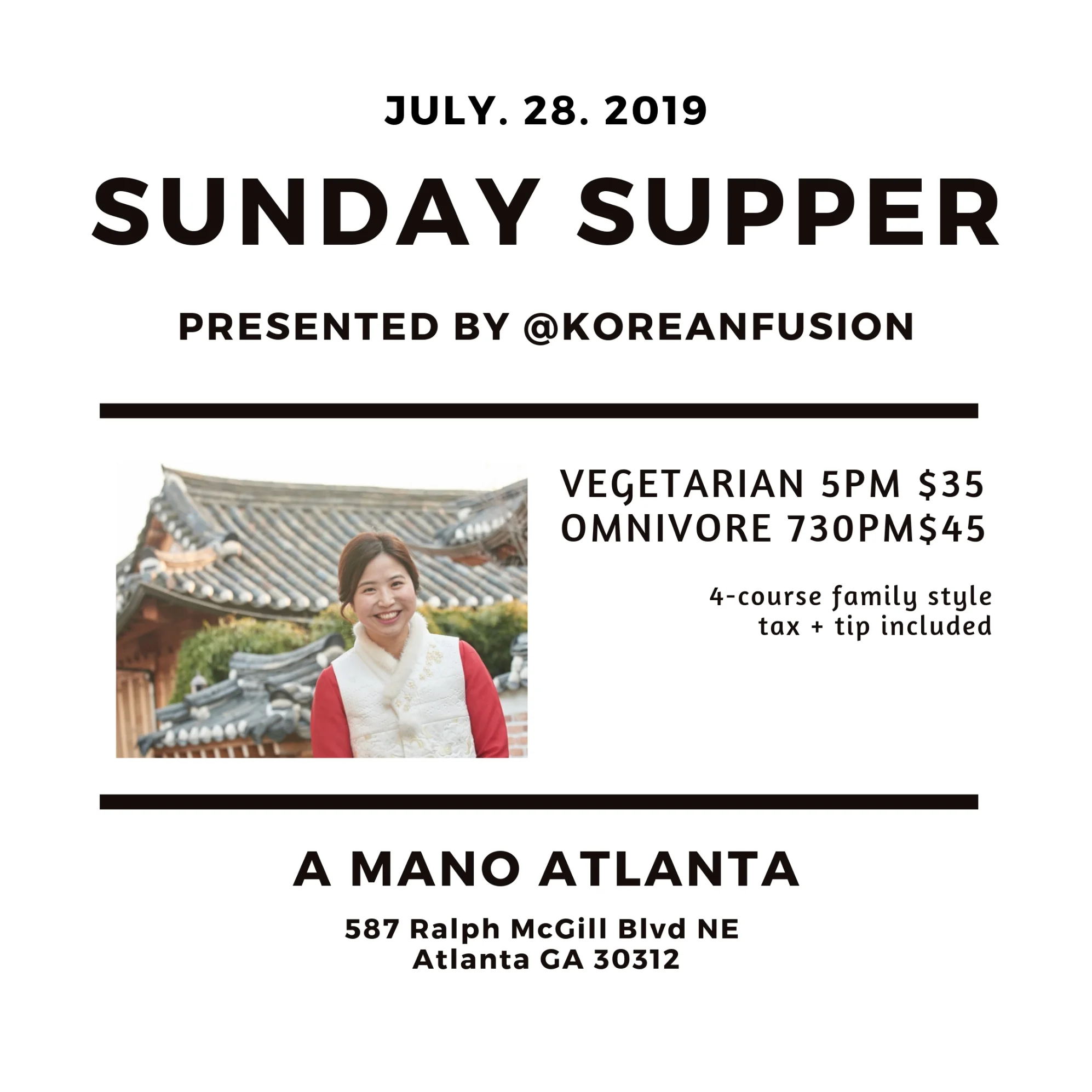 Sunday Supper @ a mano