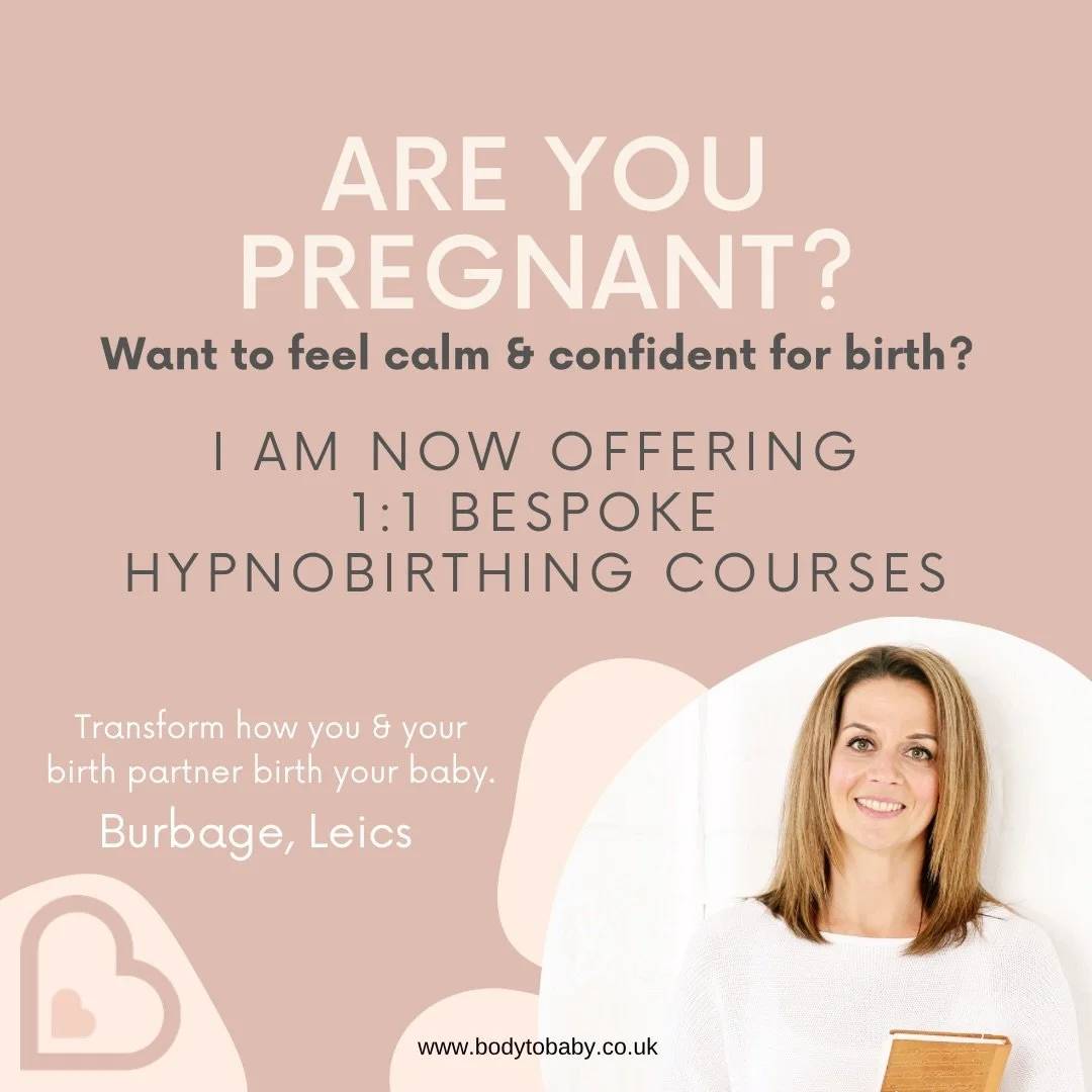 🌿 Private 1:1 Hypnobirthing &mdash; Just for You &amp; Your Birth Partner 🌿

With over 10 years of supporting hundreds of couples, I am now offering 1:1 bespoke hypnobirthing courses in my cosy, private cabin in my garden, Burbage, Leics.

This is 