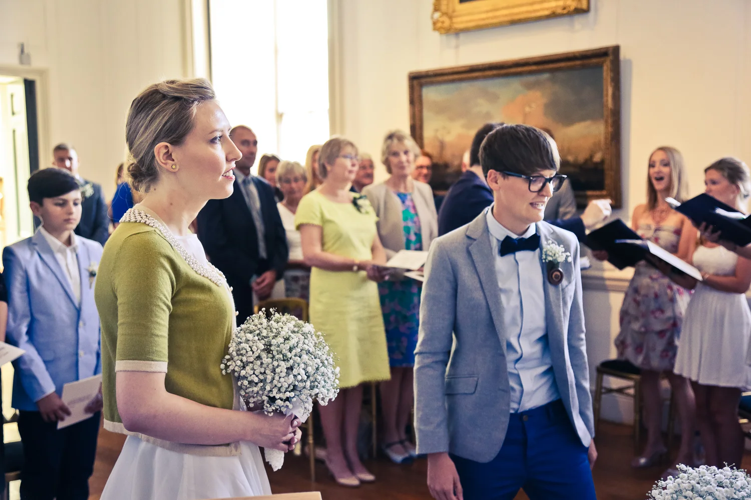 Quirky and Intimate Vintage Same-Sex Wedding Photography, Old Royal Naval College, Greenwich, London