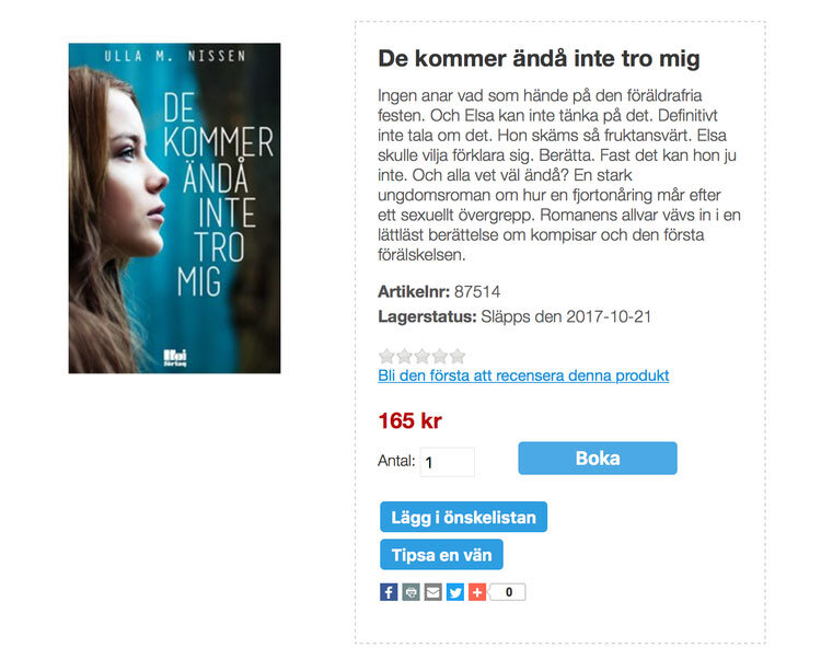 Utgivning av boken, 21 oktober!